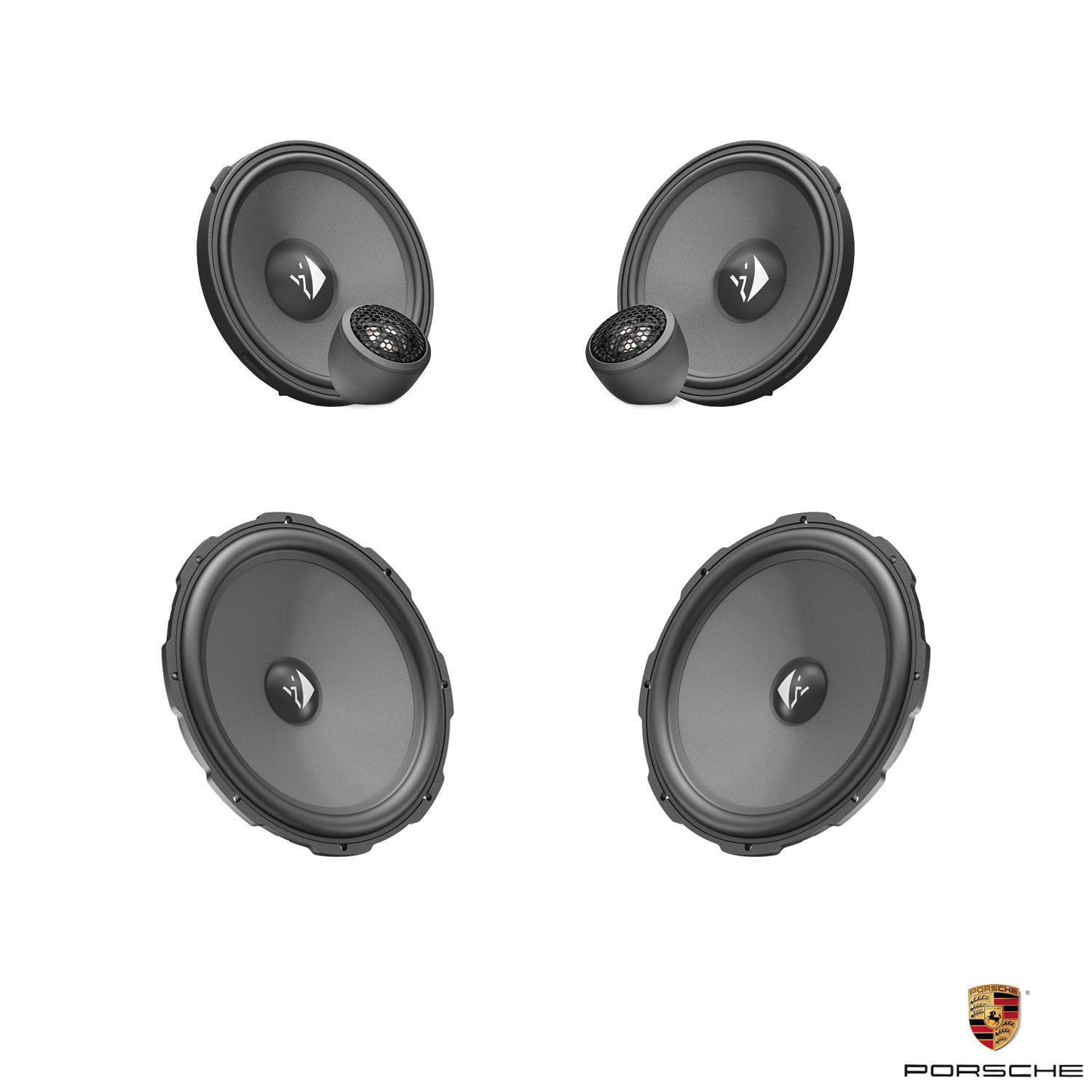 Porsche 911 992 Basic Sound - 3-Way Front Speaker Upgrade Package | HELIX Ci3