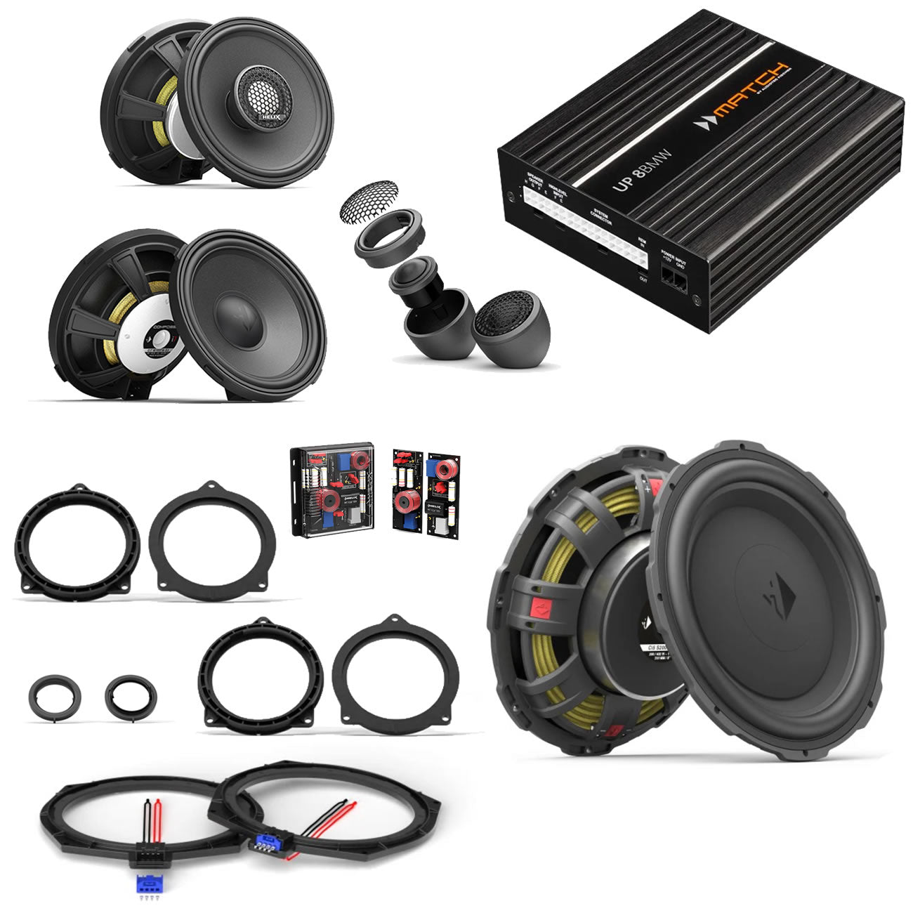 BMW HiFi S0676 F Gen - Speaker & Subwoofer DSP Amplified Package | HELIX Ci7 / Ci3 / Ci5