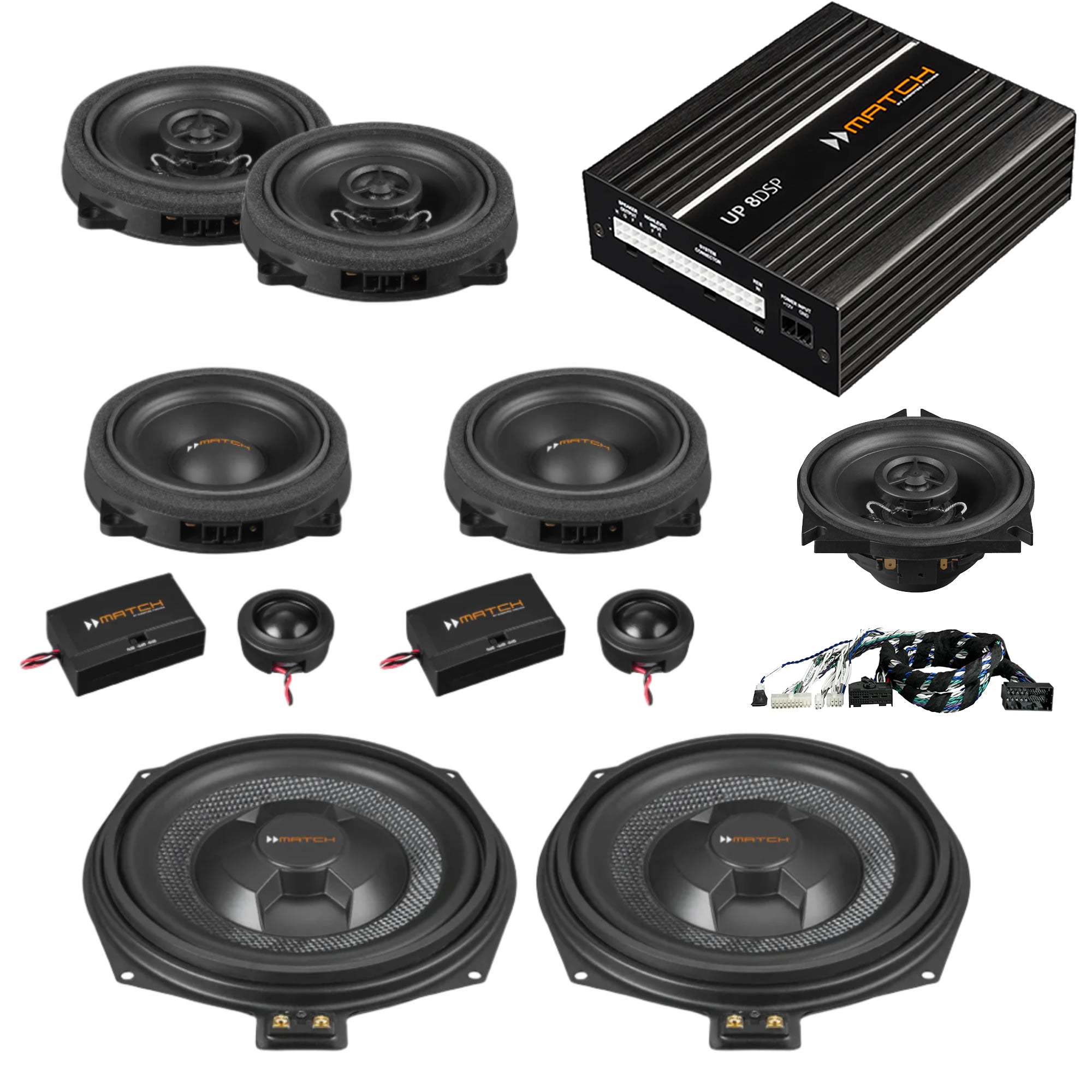 BMW HiFi S0676 F Gen - Speaker & Subwoofer DSP Amplified Package | MATCH UP PnP