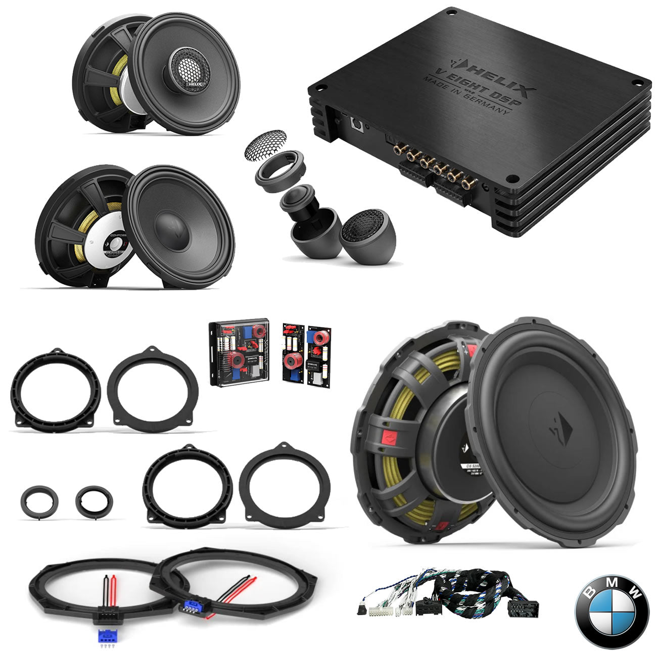 BMW HiFi S0676 G Gen RAM - Speaker & Subwoofer DSP Amplified Package 2 | HELIX Ci7 / Ci3 / Ci5