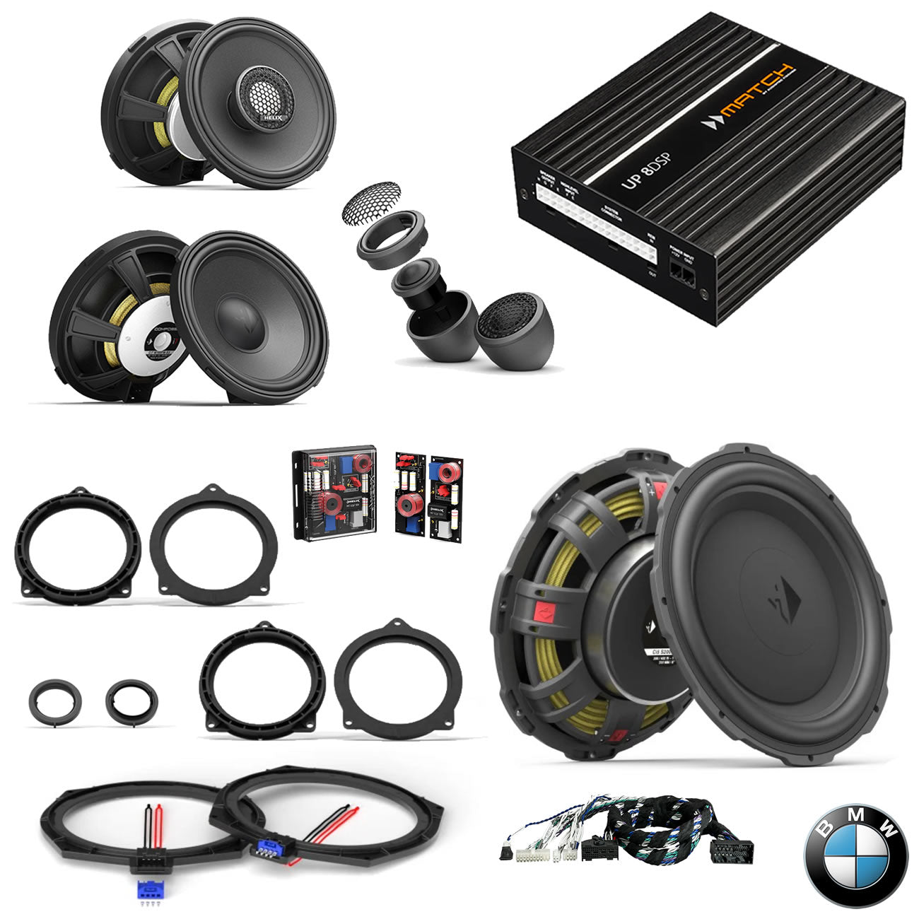 BMW HiFi S0676 G Gen RAM - Speaker & Subwoofer DSP Amplified Package | HELIX Ci7 / Ci3 / Ci5