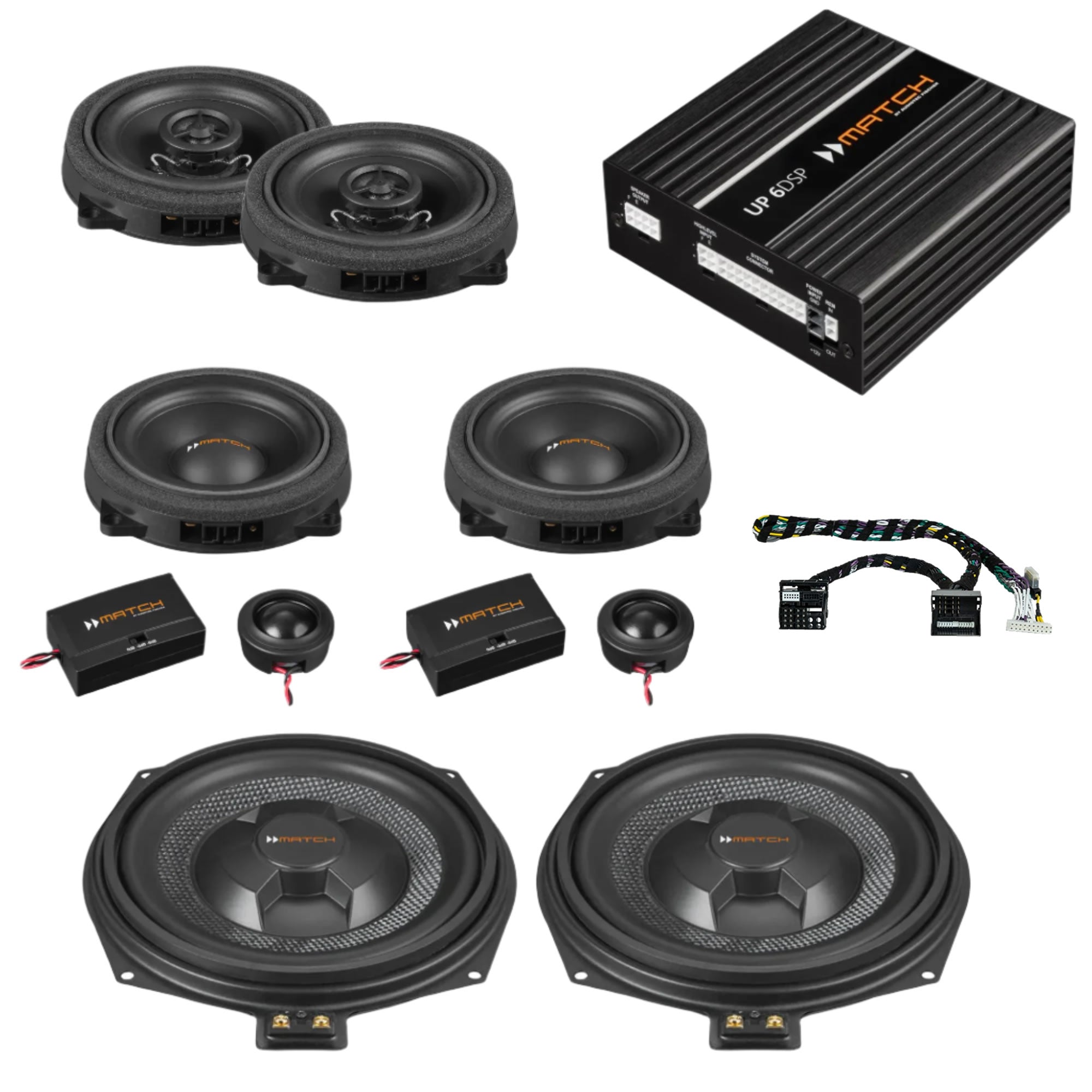 BMW Basic Sound F Gen - Speaker & Subwoofer DSP Amplified Upgrade Package | MATCH UP PnP (tweeter pods required)