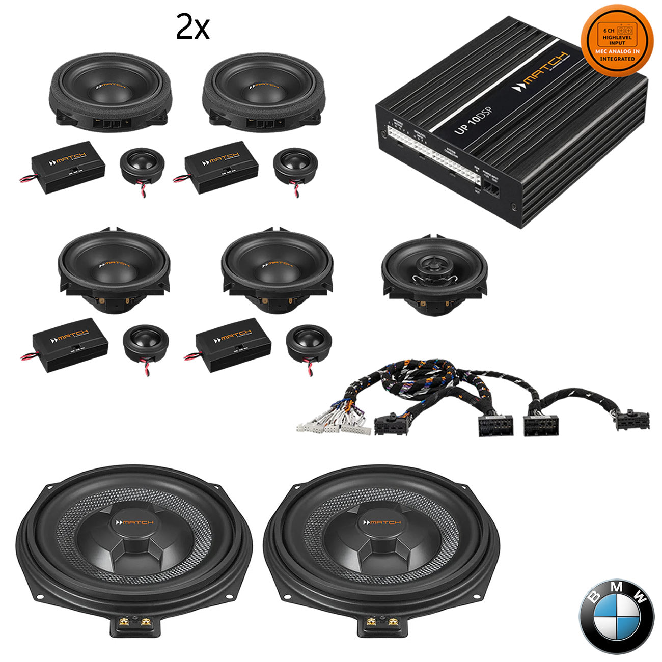 BMW Harman Kardon S0688 G Gen RAM - Speaker & Subwoofer DSP Amplified Package | MATCH UP PnP