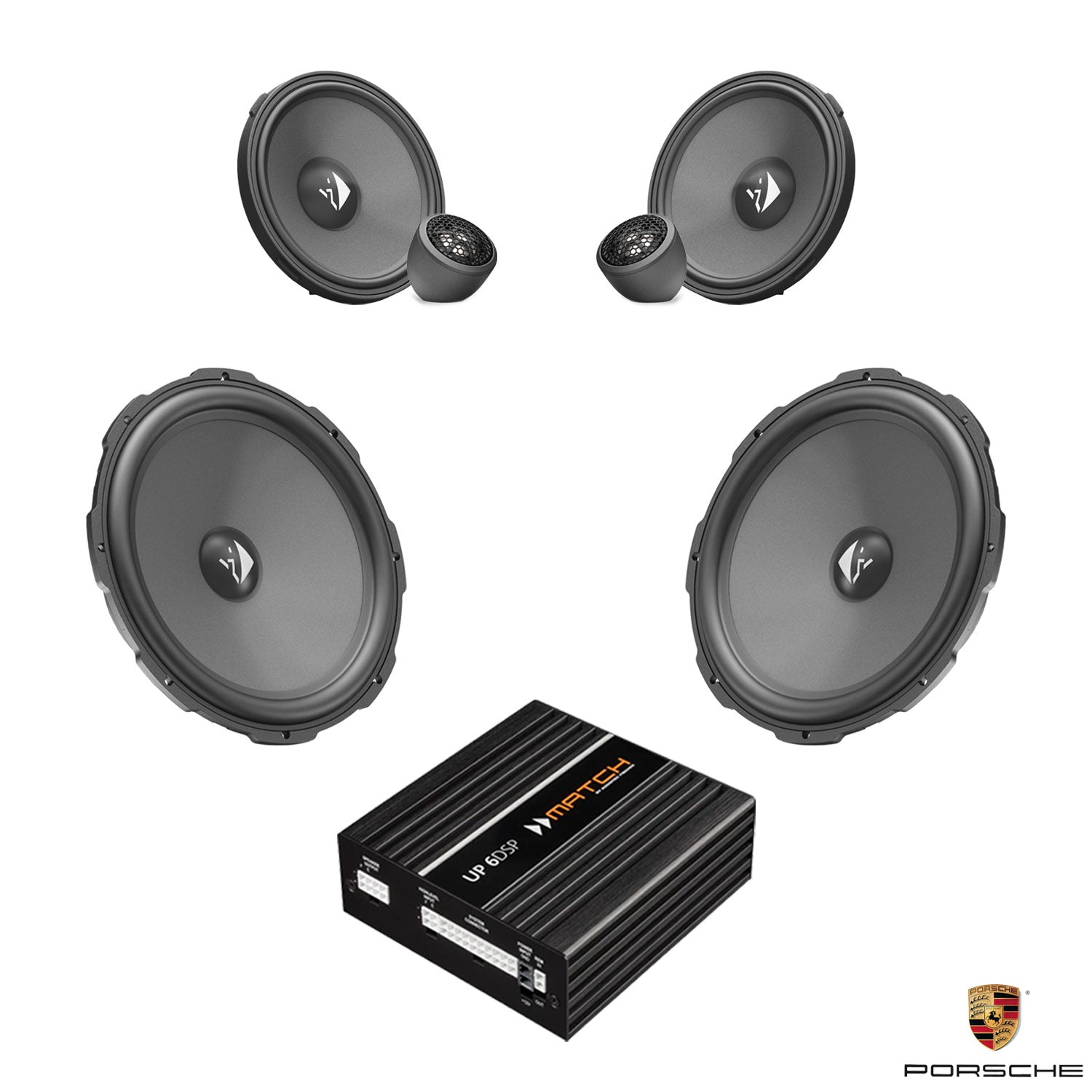 Porsche 911 (992) Basic Sound - 3-Way Front Speaker DSP Amplified Package | HELIX Ci3