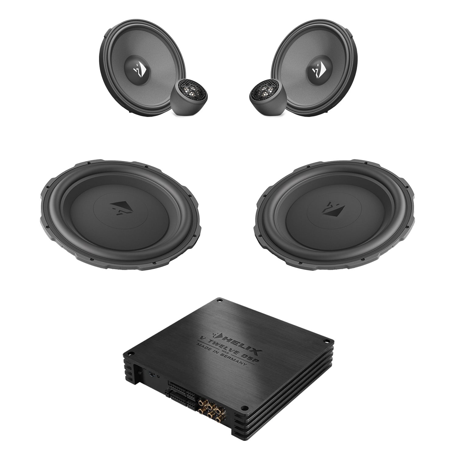 Porsche 911 (992) BOSE - 3-Way Front Speaker DSP Amplified Package (Extra Bass) | HELIX Ci3/Ci5