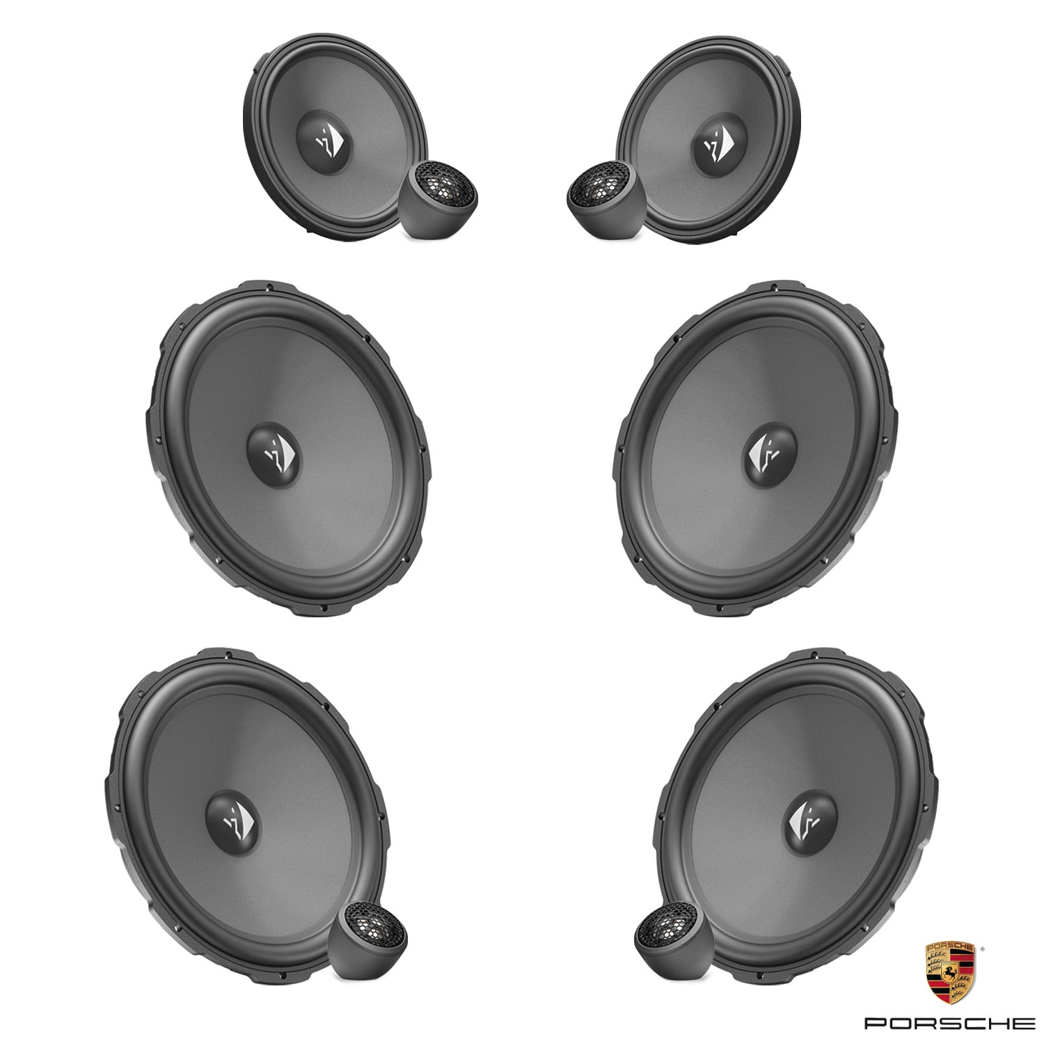 Porsche Cayenne Basic Sound - 3-Way Speaker Upgrade Package | HELIX Ci3