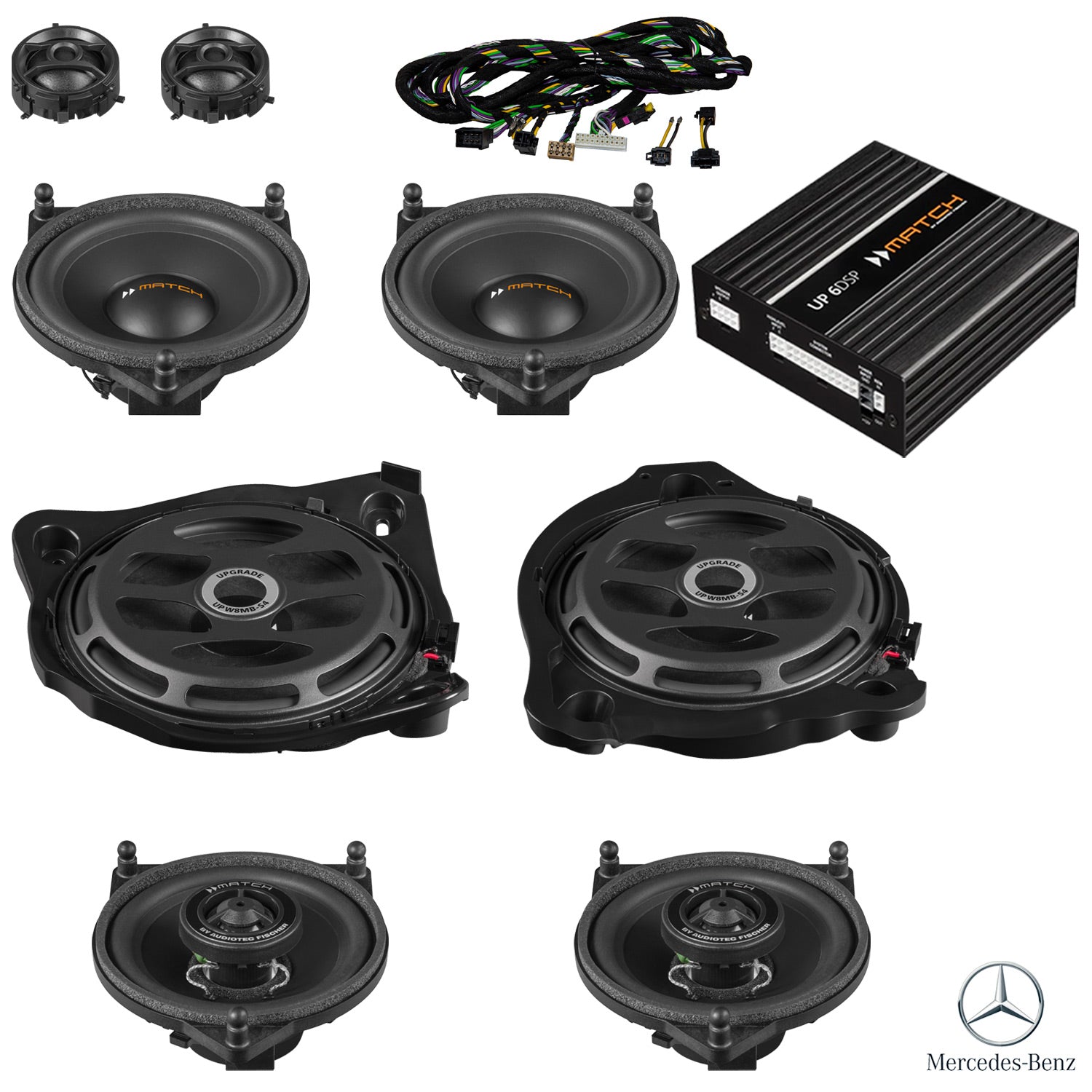 Mercedes E-Class W213 Basic Sound - Speaker & Subwoofer DSP Amplified Package | MATCH UP PnP