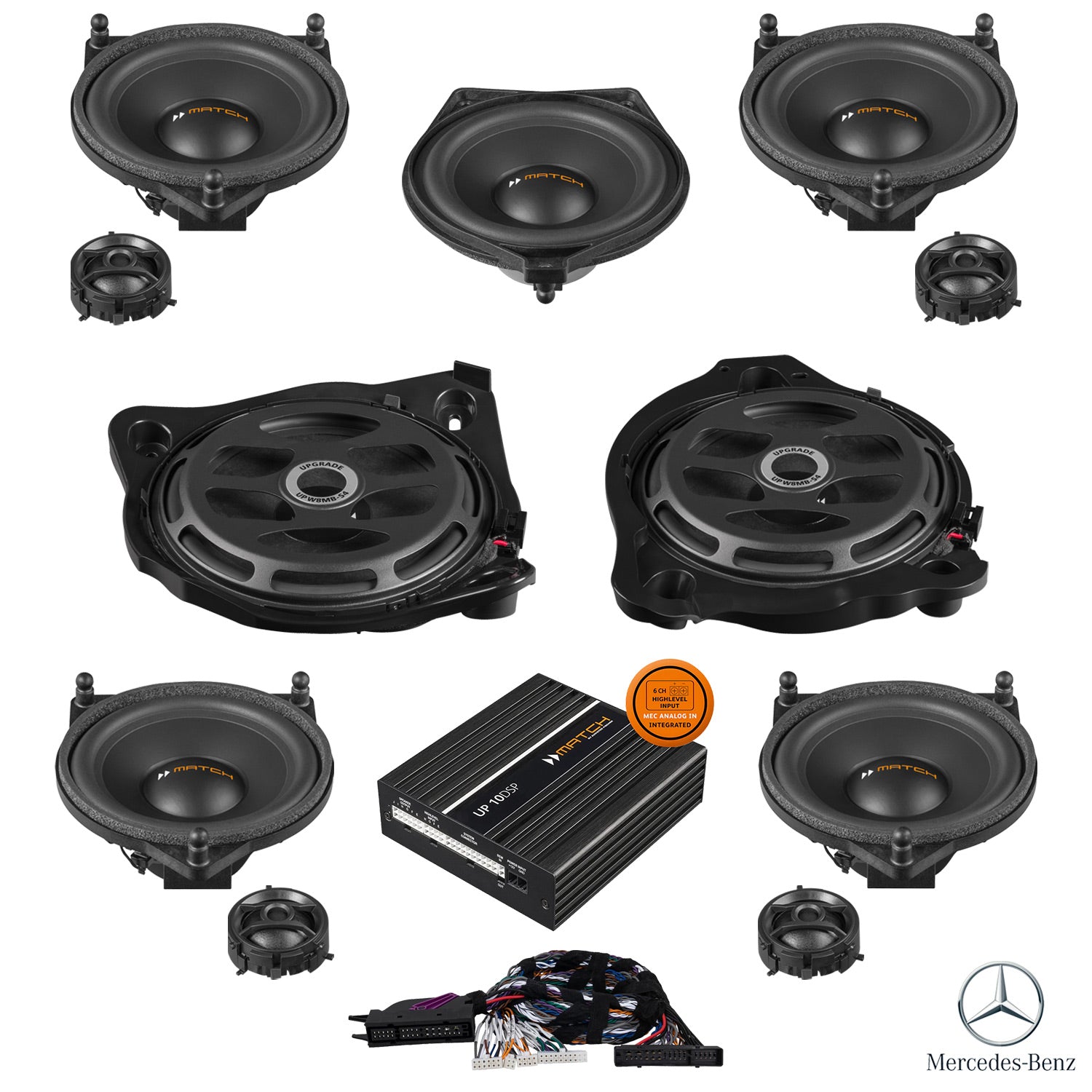 Mercedes E-Class W213 Burmester - Speaker & Subwoofer DSP Amplified Package | MATCH UP PnP