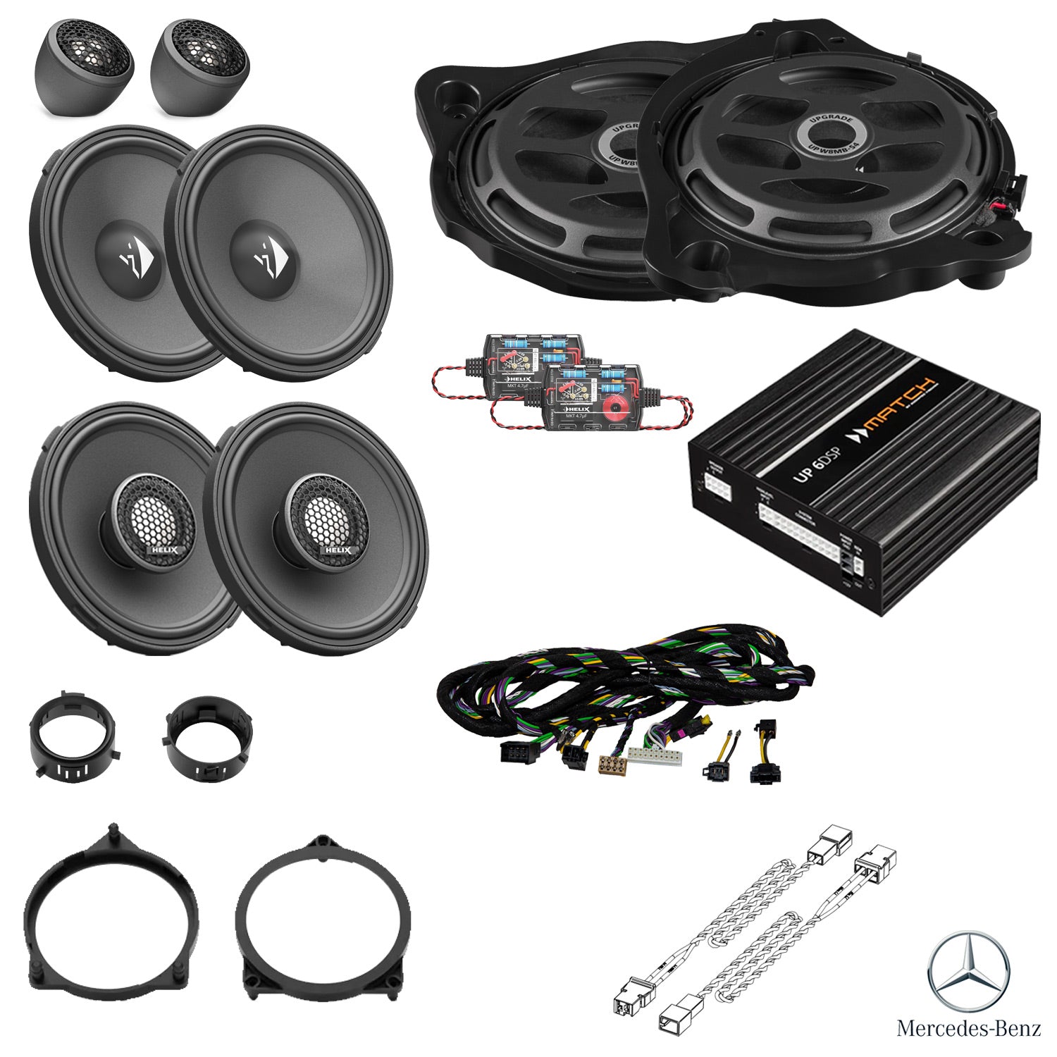 Mercedes E-Class W213 Basic Sound - Speaker & Subwoofer DSP Amplified Package | HELIX Ci3