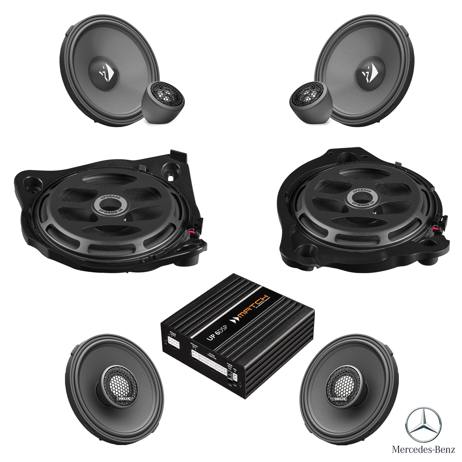 Mercedes E-Class W213 Basic Sound - Speaker & Subwoofer DSP Amplified Package | HELIX Ci3