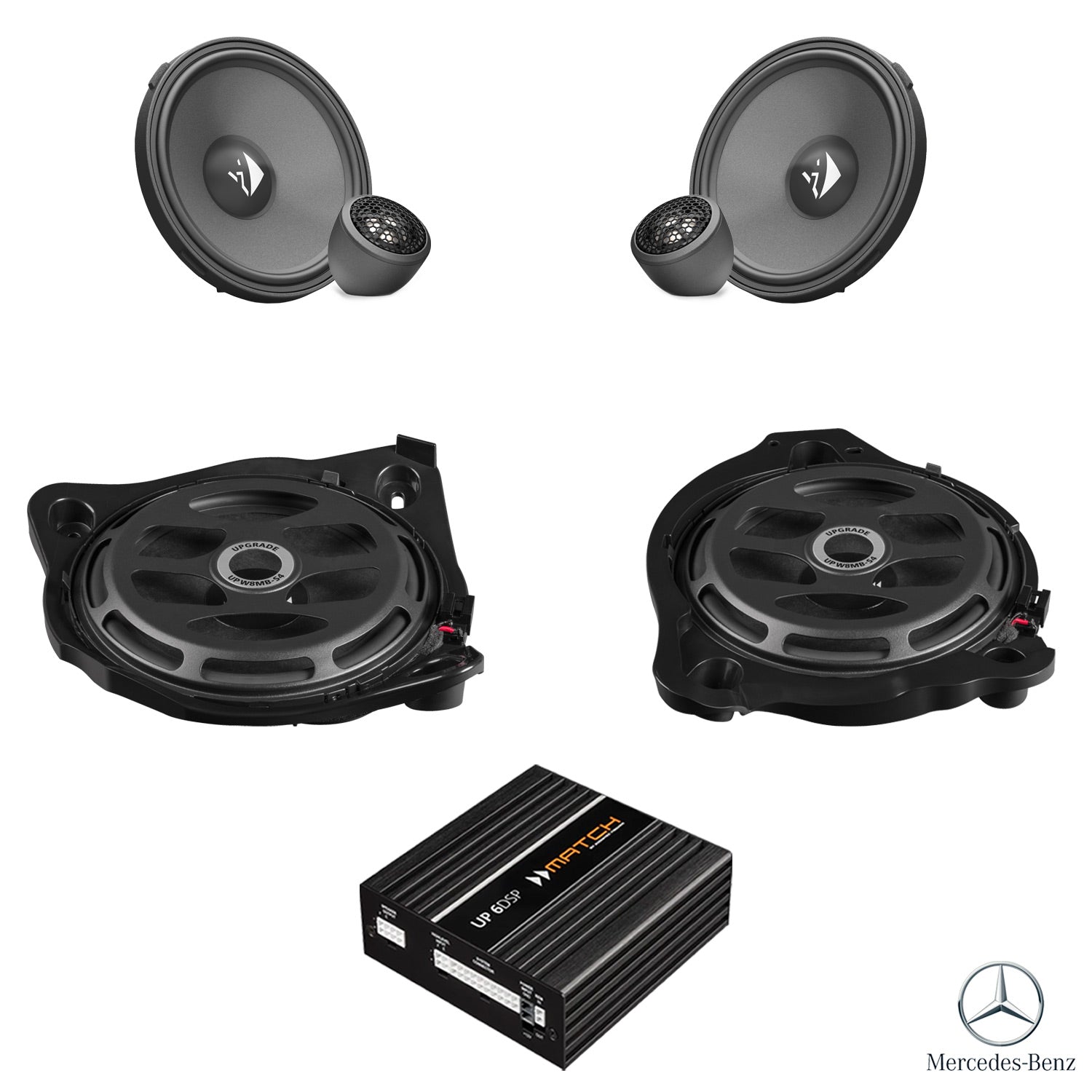 Mercedes E-Class W213 Facelift Basic Sound - Front Speaker & Subwoofer DSP Amplified Package | HELIX Ci3