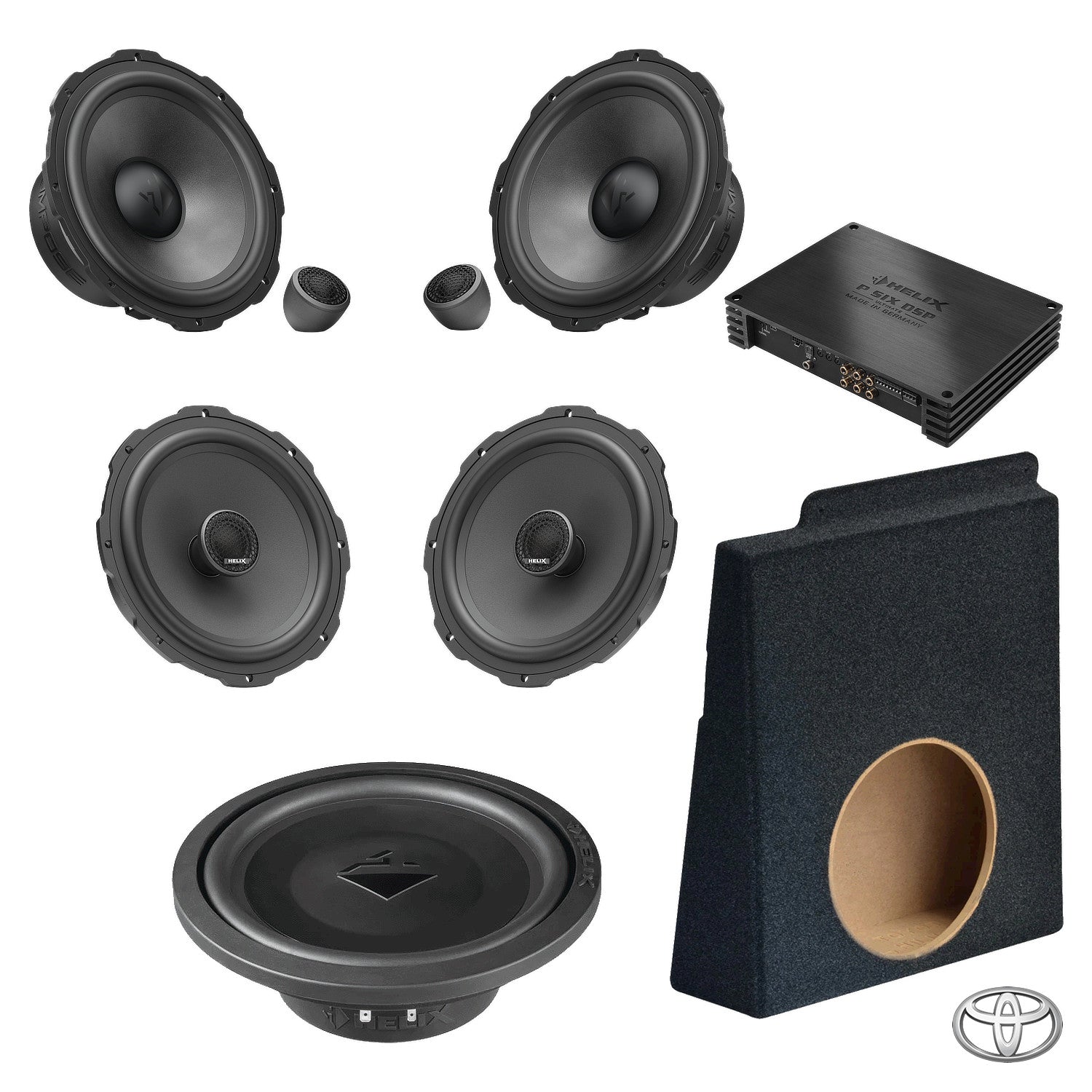 Toyota Hilux SR5 Dual Cab - Speaker & Subwoofer DSP Amplified Package | HELIX Ci7