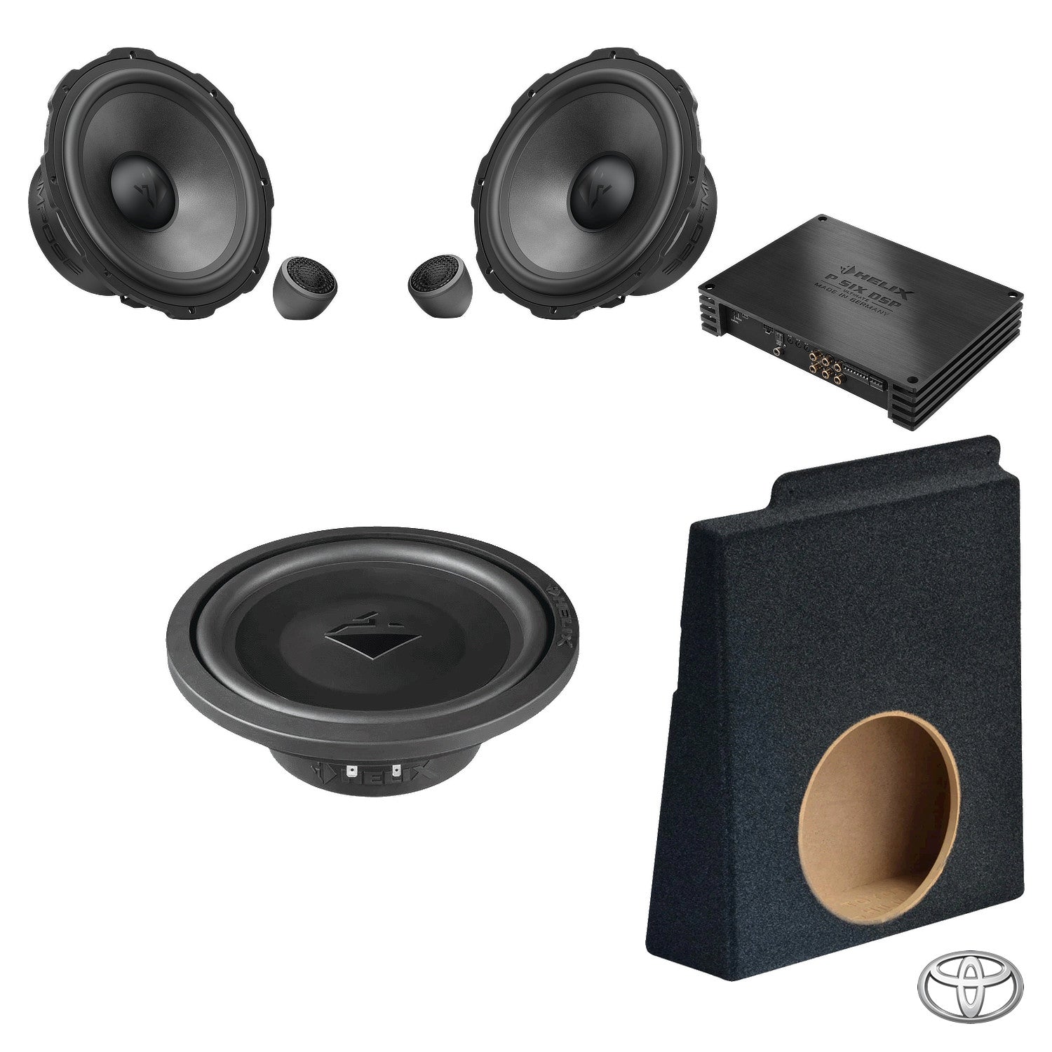 Toyota Hilux SR5 Dual Cab - Front Speaker & Subwoofer DSP Amplified Package | HELIX Ci7
