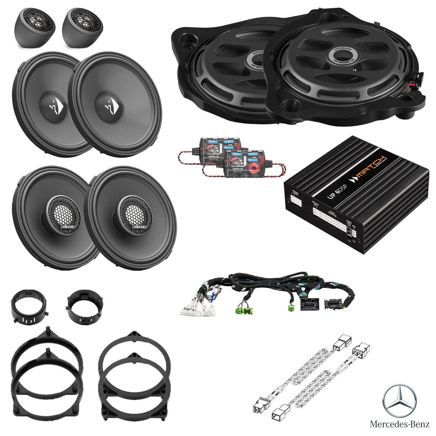 Mercedes GLC X253 Facelift - Speaker & Subwoofer DSP Amplified Package | HELIX Ci3