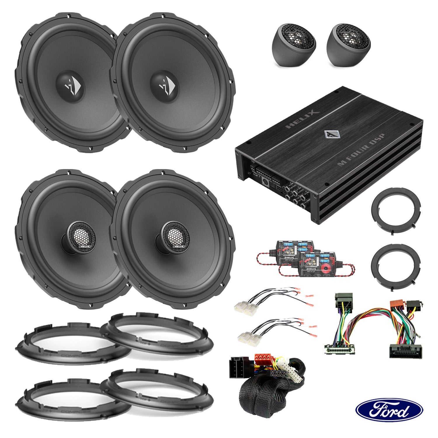 Ford Ranger PX2/PX3 - Speaker DSP Amplified Package | HELIX Ci3