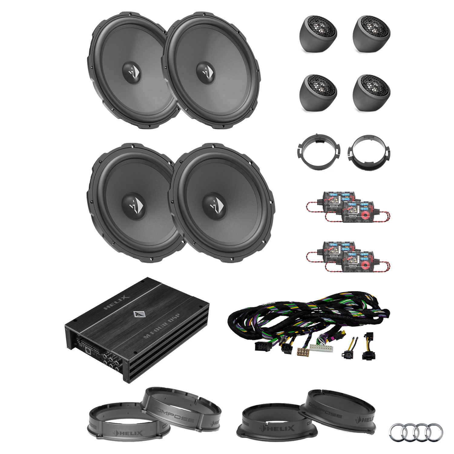 Audi A4 B9 8W - Speaker DSP Amplified Package | HELIX Ci3