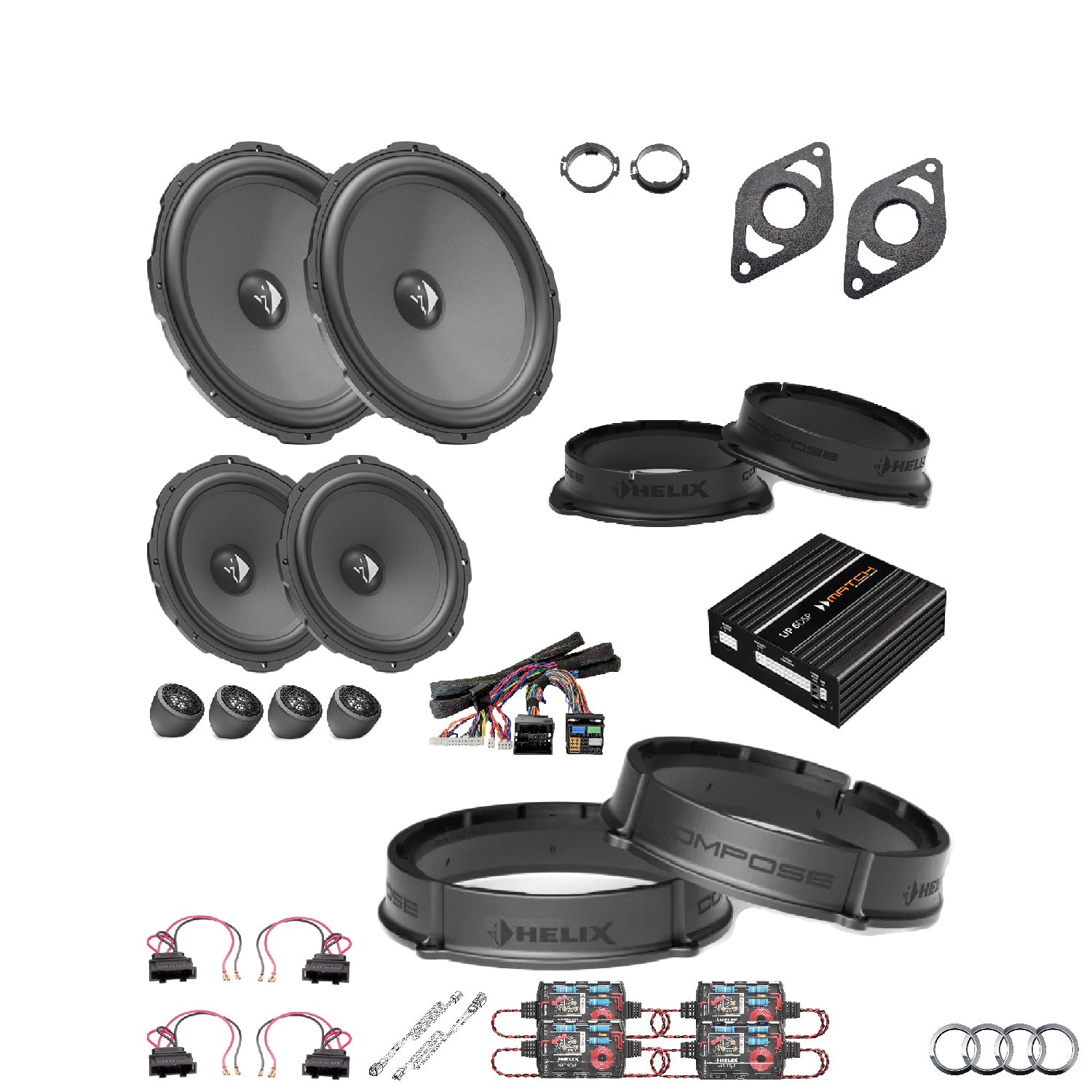 Audi A4 B9 AudiSound - Speaker DSP Amplified Package | HELIX Ci3