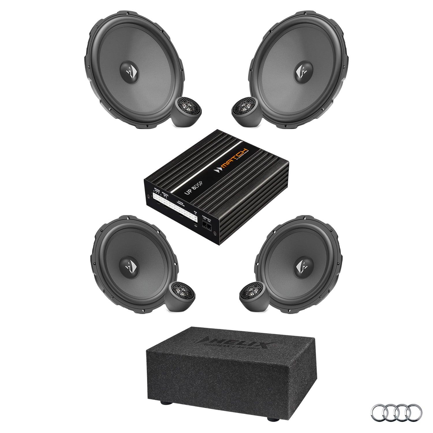Audi A4 B9 8W - Speaker & Subwoofer DSP Amplified Package | HELIX Ci3