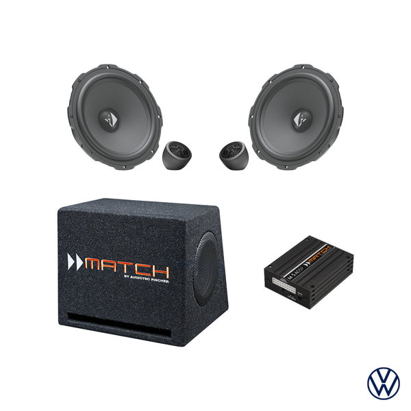 VW Polo VII AW - Front Speaker & Subwoofer DSP Amplified Package | HEL