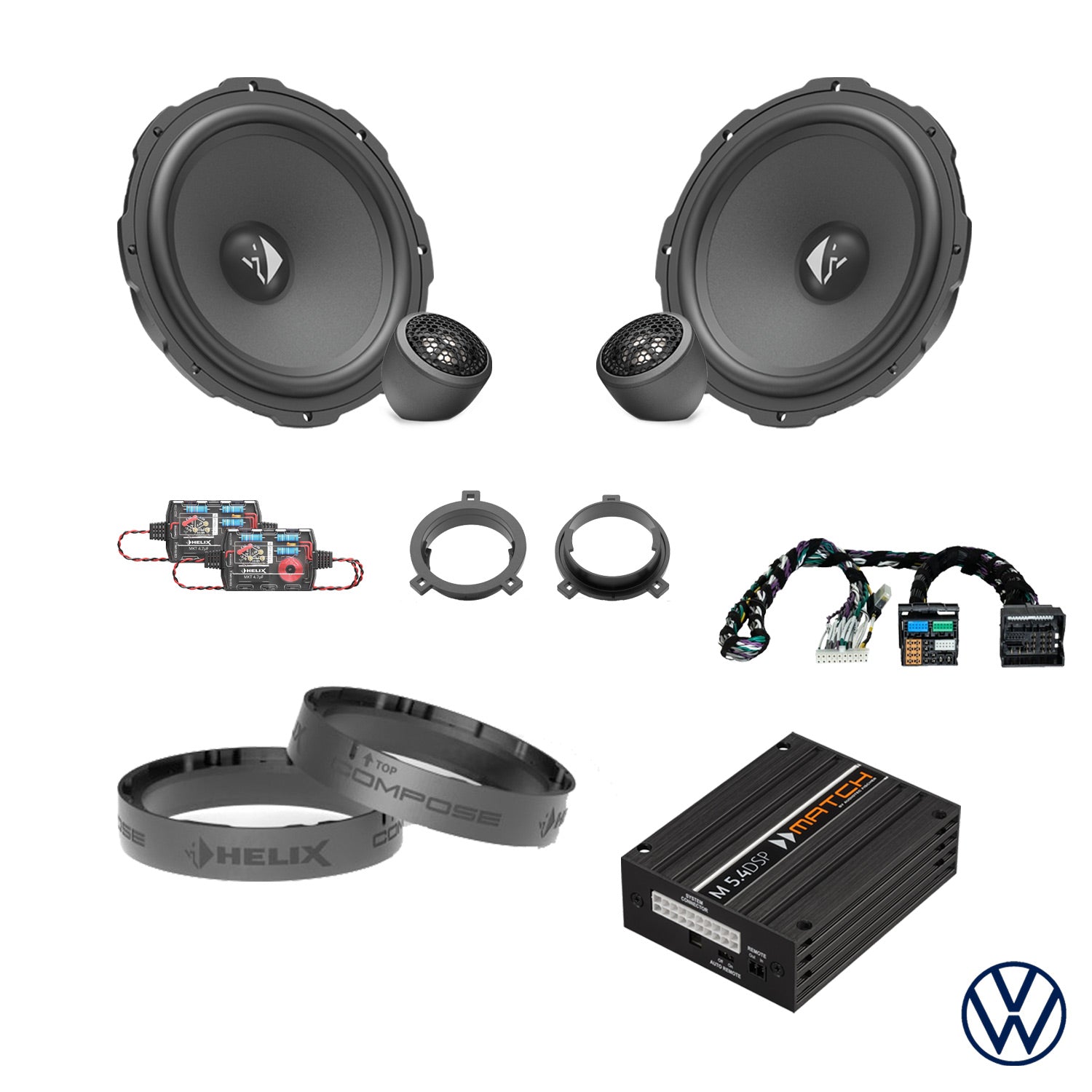 VW T-Roc A1 - Front Speaker DSP Amplified Package | HELIX Ci3