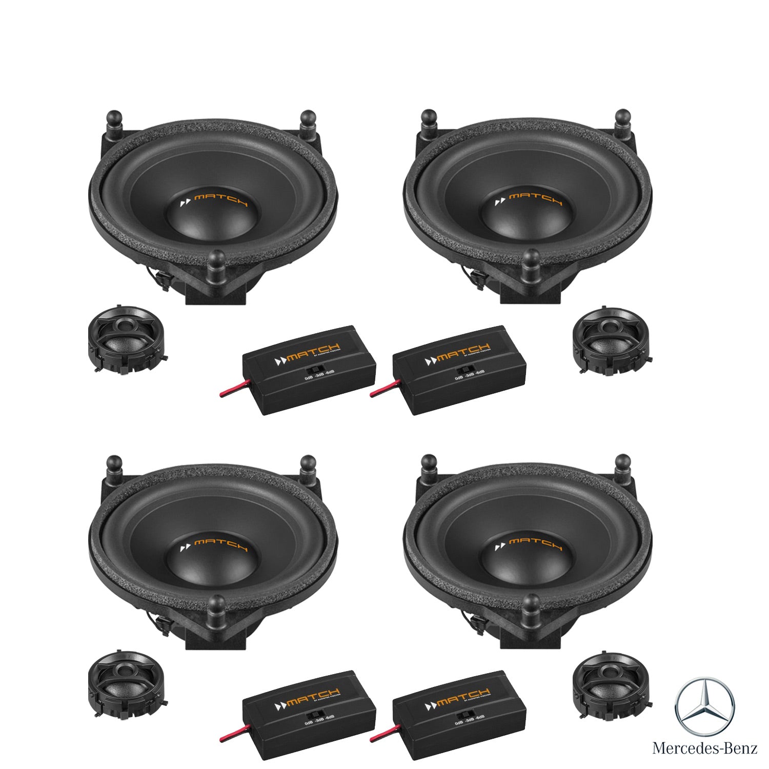 Mercedes C-Class W205 Burmester - Speaker Upgrade Package | MATCH UP PnP