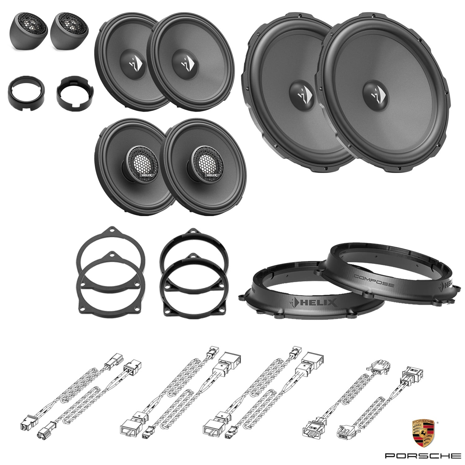 Porsche 911 (992) Basic Sound - Speaker Upgrade Package | HELIX Ci3