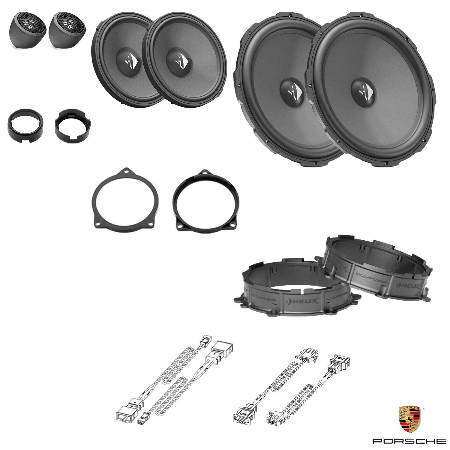 Porsche Taycan BOSE - Front Speaker Upgrade Package | HELIX Ci3