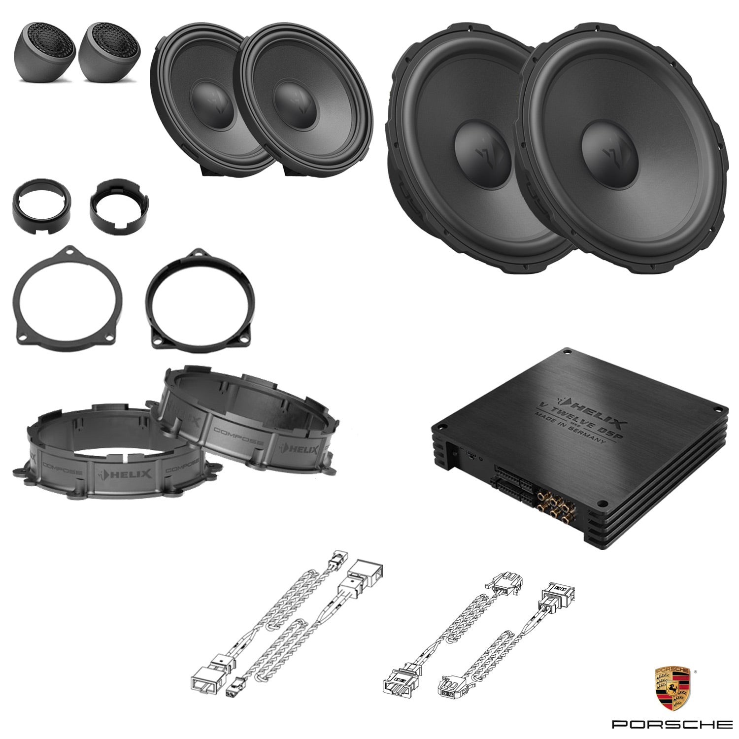 Porsche Taycan BOSE - Front Speaker DSP Amplified Package | HELIX Ci7