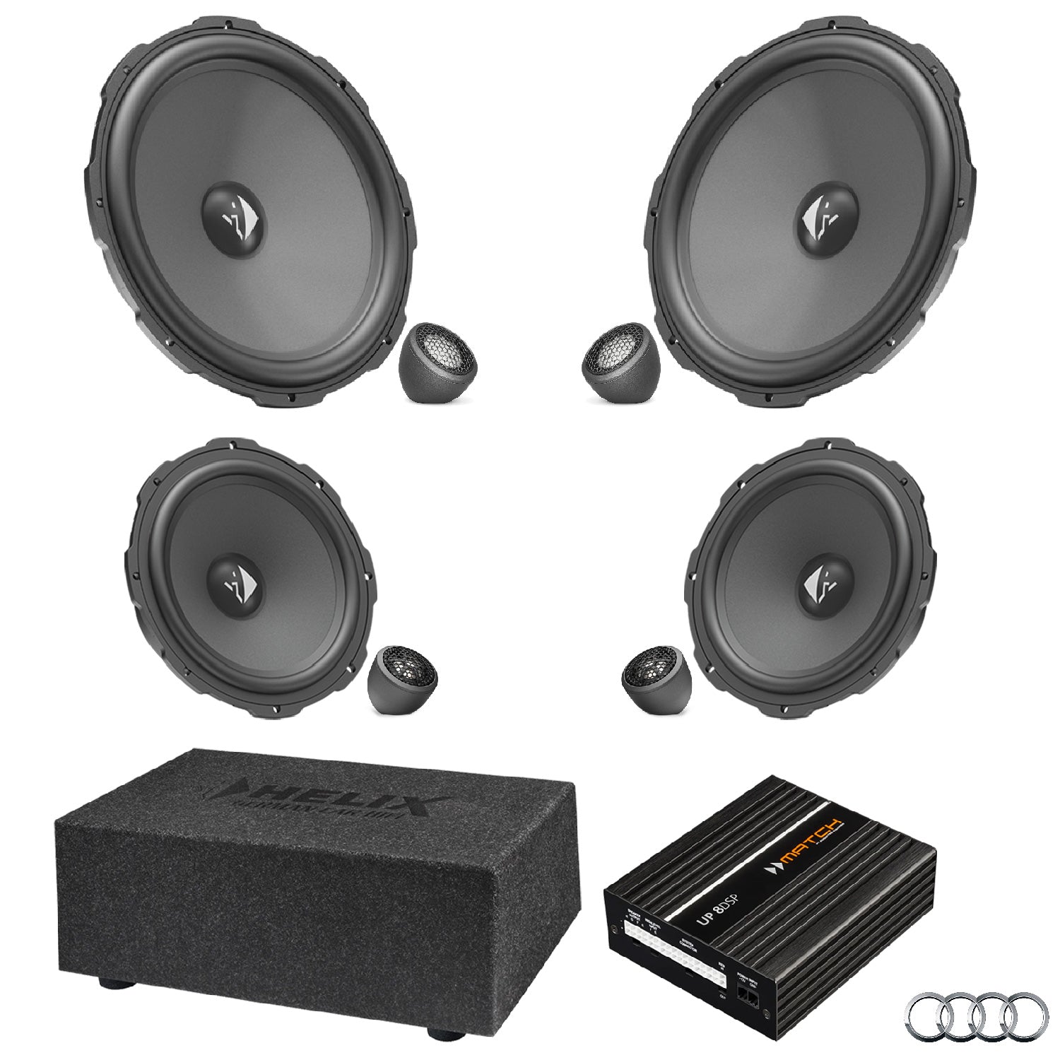 Audi Q7 4M AudiSound - Speaker & Subwoofer DSP Amlified Package | HELIX Ci3/Ci5