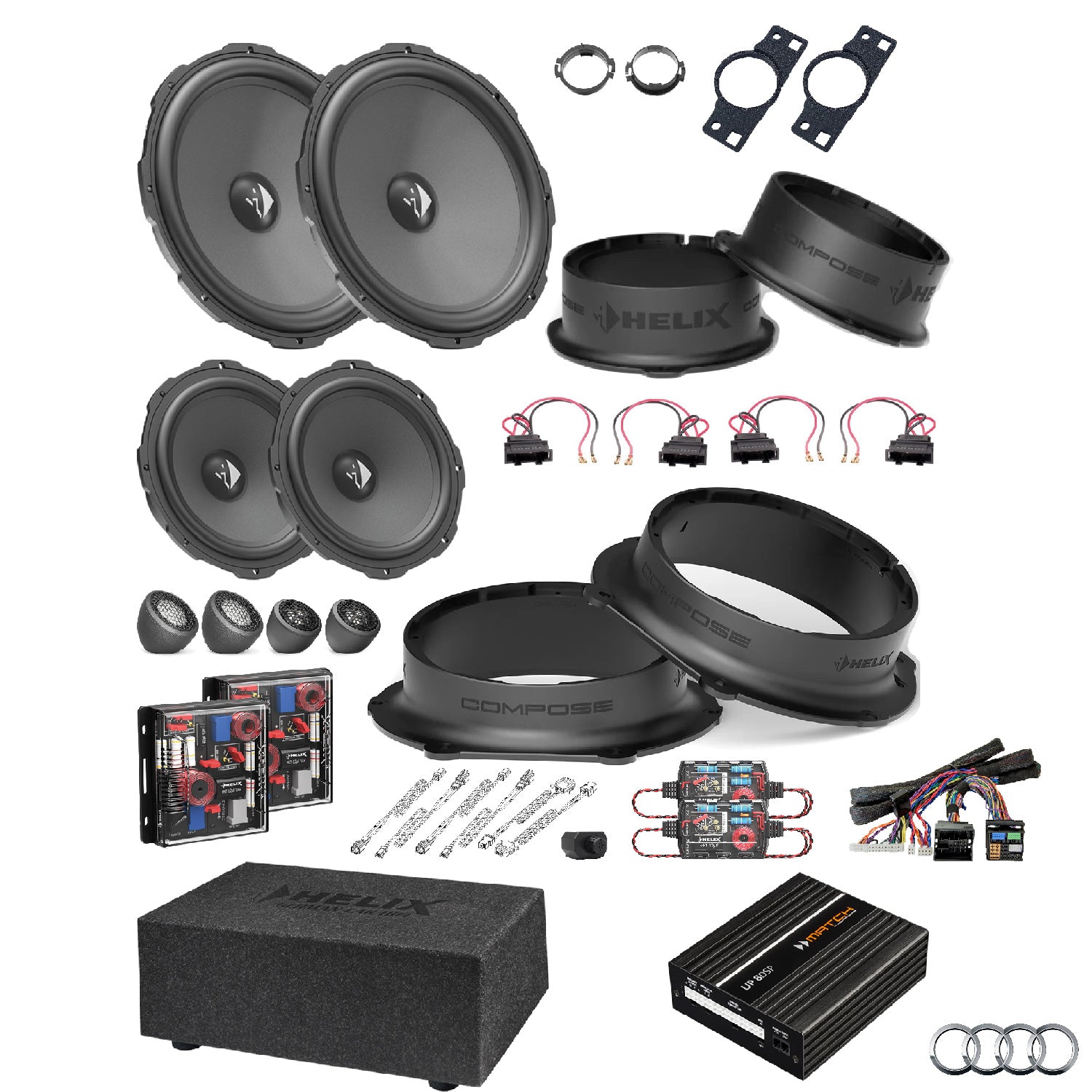 Audi Q8 4M AudiSound - Speaker & Subwoofer DSP Amlified Package | HELIX Ci3/Ci5