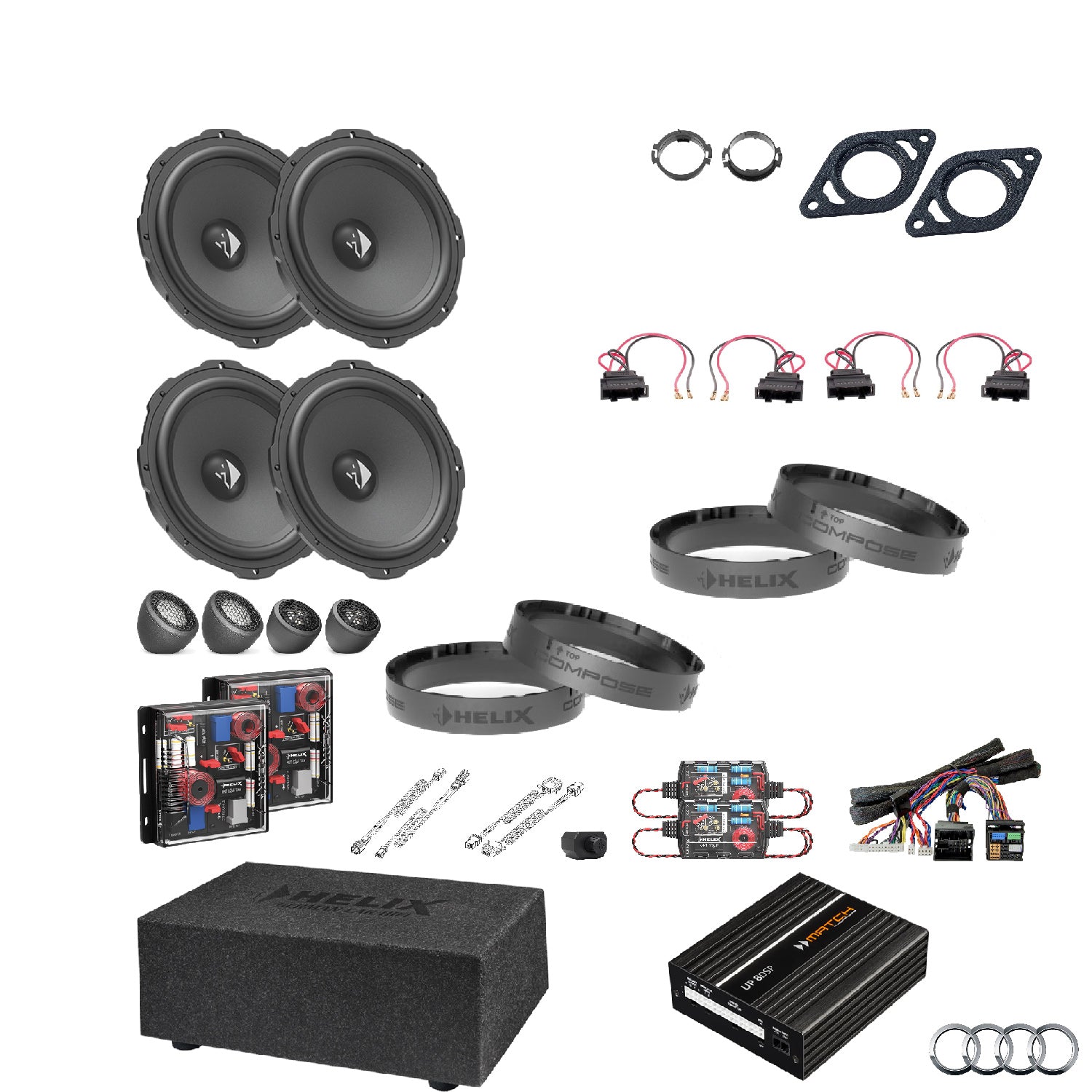Audi Q4 e-tron AudiSound - Speaker & Subwoofer DSP Amlified Package | HELIX Ci3/Ci5