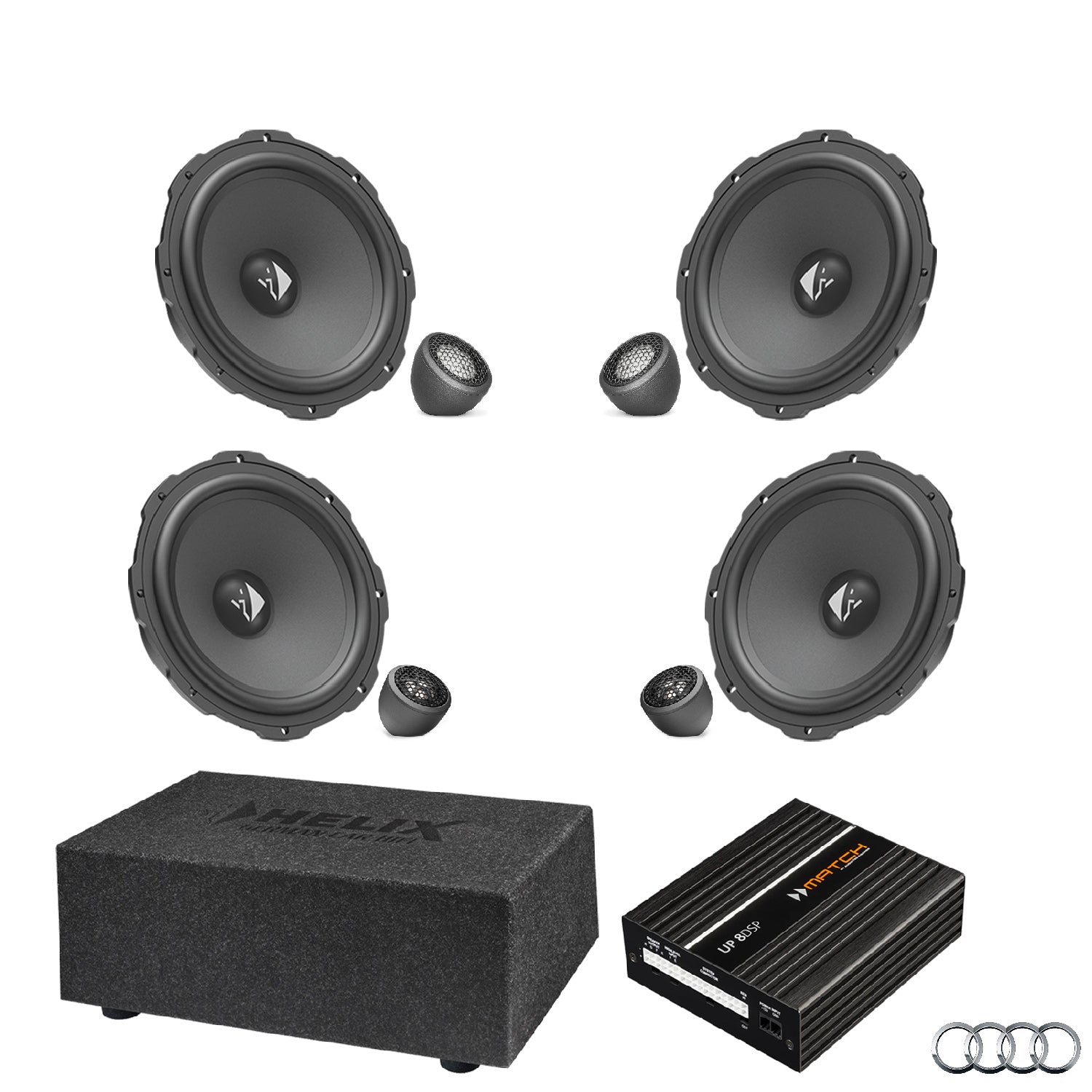 Audi Q4 e-tron AudiSound - Speaker & Subwoofer DSP Amlified Package | HELIX Ci3/Ci5