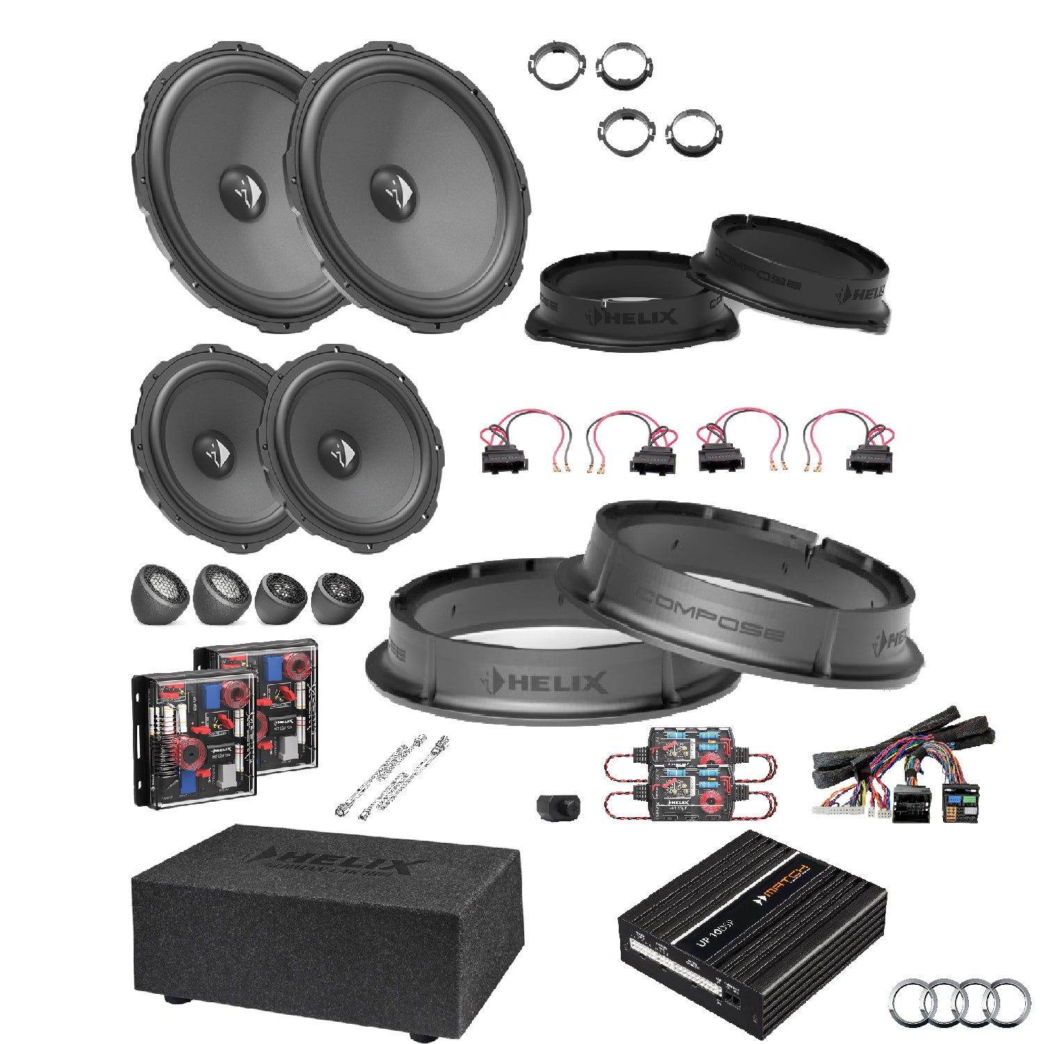 Audi A5 F5 AudiSound - Active Speaker & Subwoofer DSP Amlified Package | HELIX Ci3/Ci5