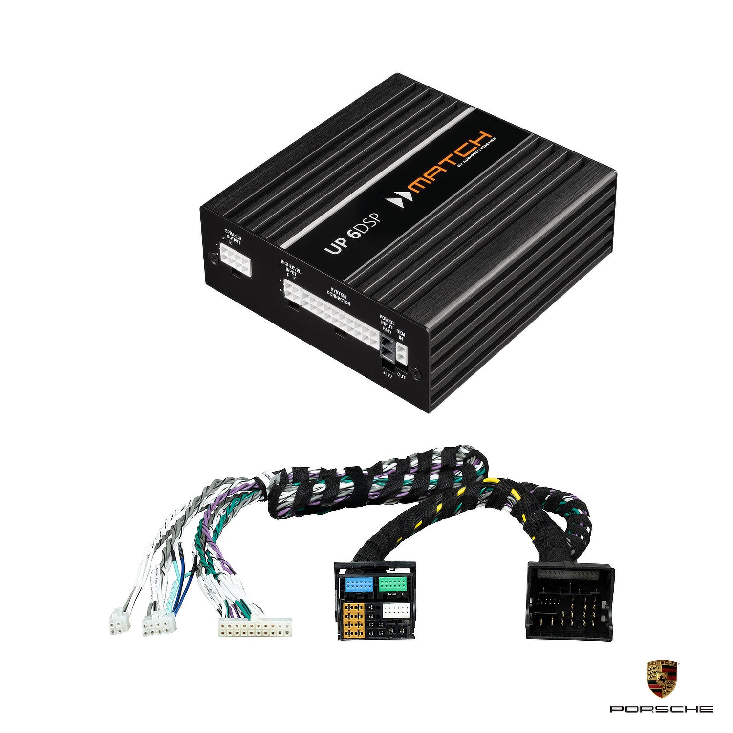 Porsche With Basic Sound from 2017 - DSP Amplifier + PnP Harness | MATCH UP 6DSP