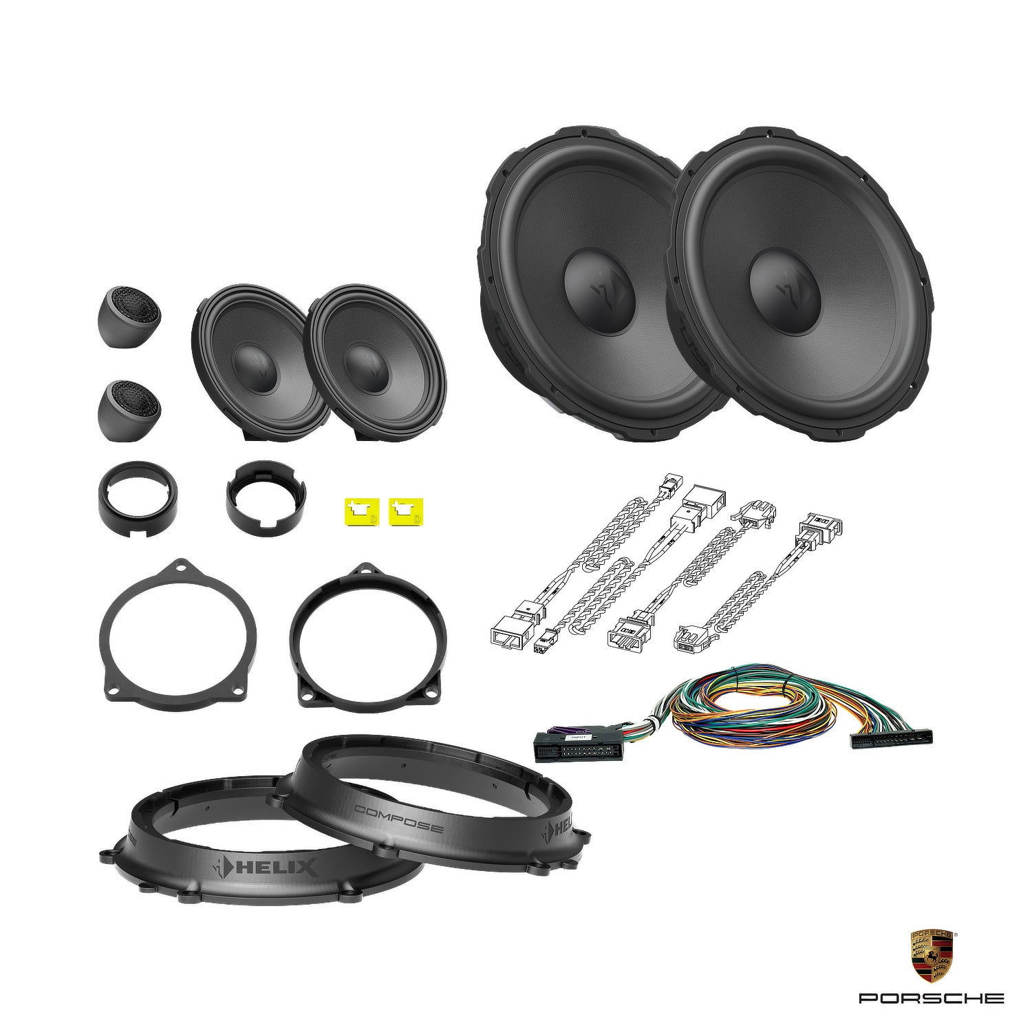Porsche Boxster (982/718) BOSE - Front Speaker DSP Amplified Package | HELIX Ci7