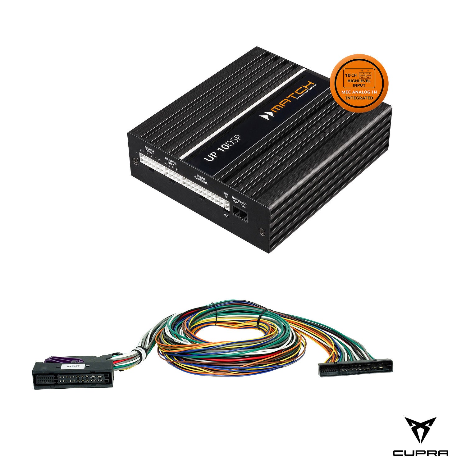 Cupra Formentor With BEATS - DSP Amplifier + Universal 38-Pole Cable Harnes | MATCH UP 10DSP with MEC