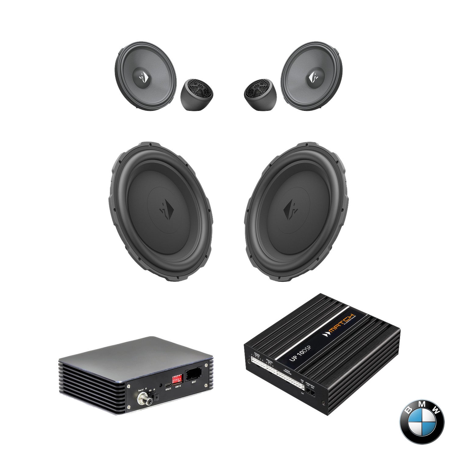 BMW Harman Kardon S0688 F Gen - Front Speaker & Subwoofer DSP Amplified Package | HELIX Ci5