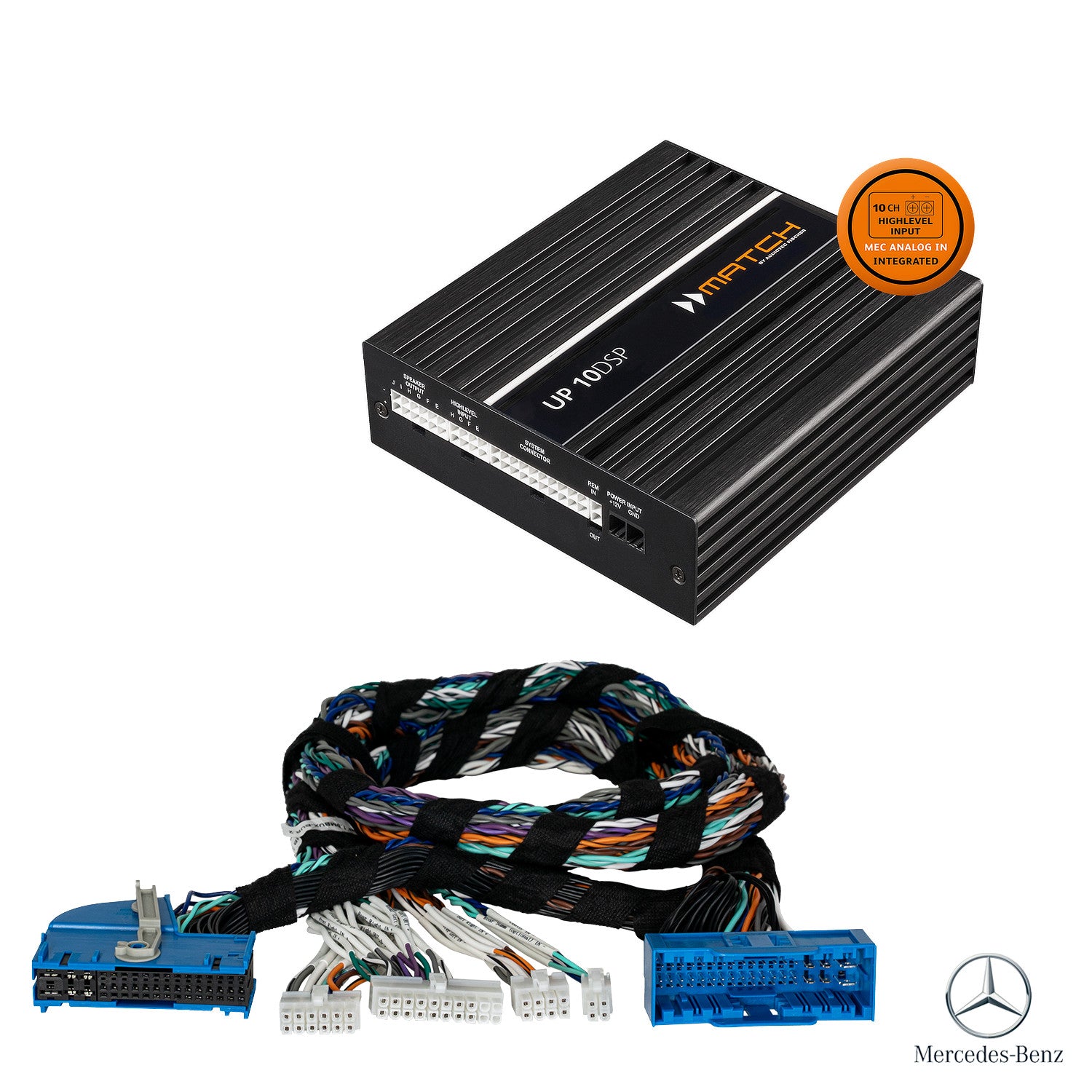 Mercedes C/GLC/Vito (MBUX 2023-) Burmester - DSP Amplifier + PnP Harness | MATCH UP 10DSP