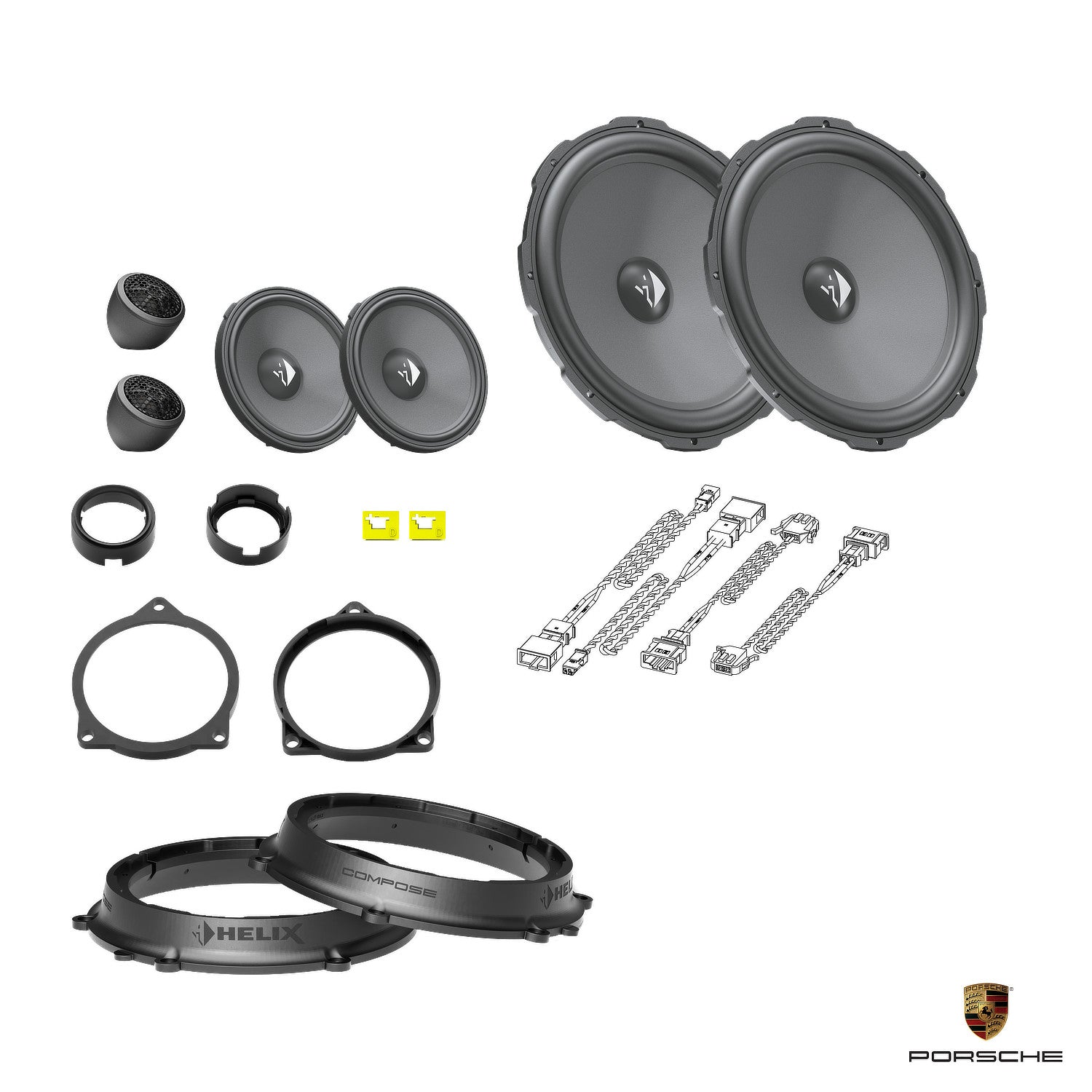 Porsche Cayenne 9YA (536) BOSE - Front Speaker Upgrade Package | HELIX Ci3