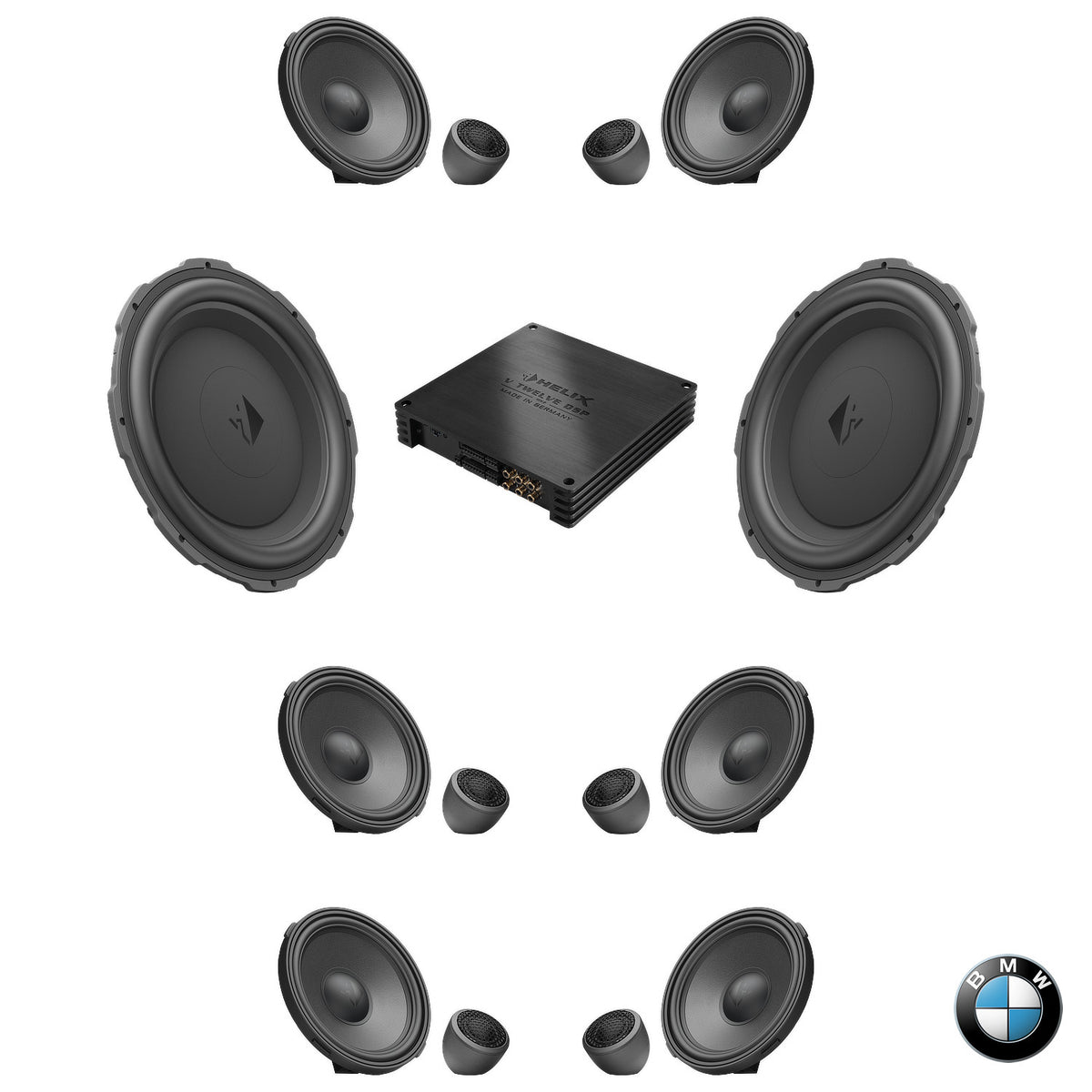 BMW Harman Kardon S0688 G Gen RAM - Digital to Toslik Converter + Speaker, Sub & DSP Amp Package 2 | HELIX Ci7 / Ci5