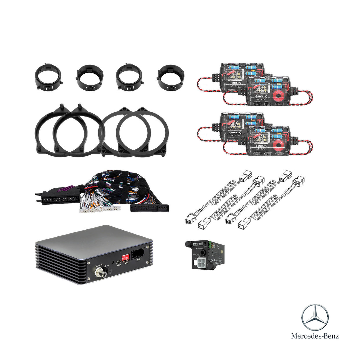 Mercedes C-Class W205 Burmester - Speaker & Subwoofer DSP Amplified Package | HELIX Ci3