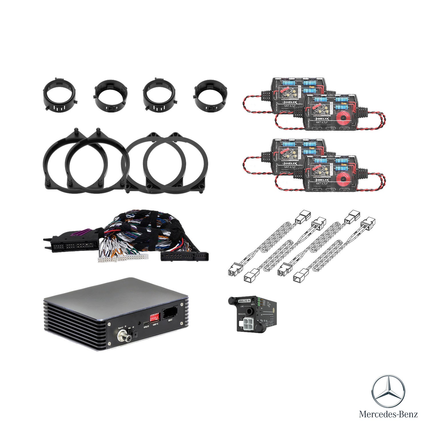 Mercedes E-Class W213 Burmester - Speaker & Subwoofer DSP Amplified Package | HELIX Ci3