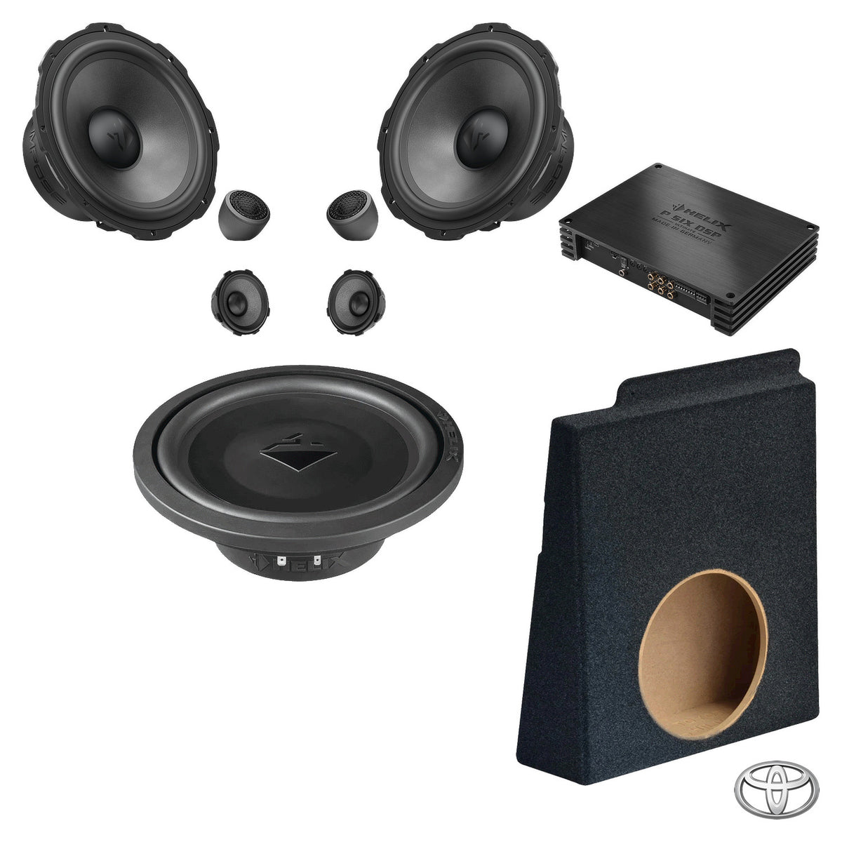 Toyota Hilux N80 - S/PDIF Interface + DSP Amp & Front Speaker & Subwoofer Package | HELIX Ci7