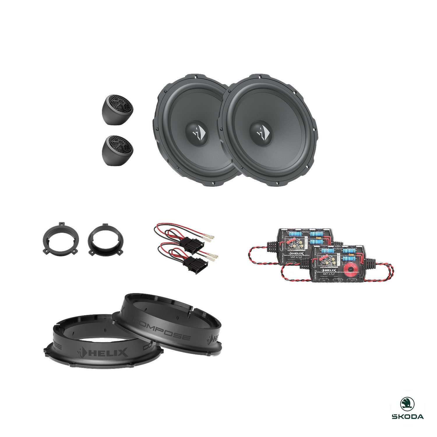 Skoda Kodiaq (2024-) - Front Speaker Upgrade Package | HELIX Ci3