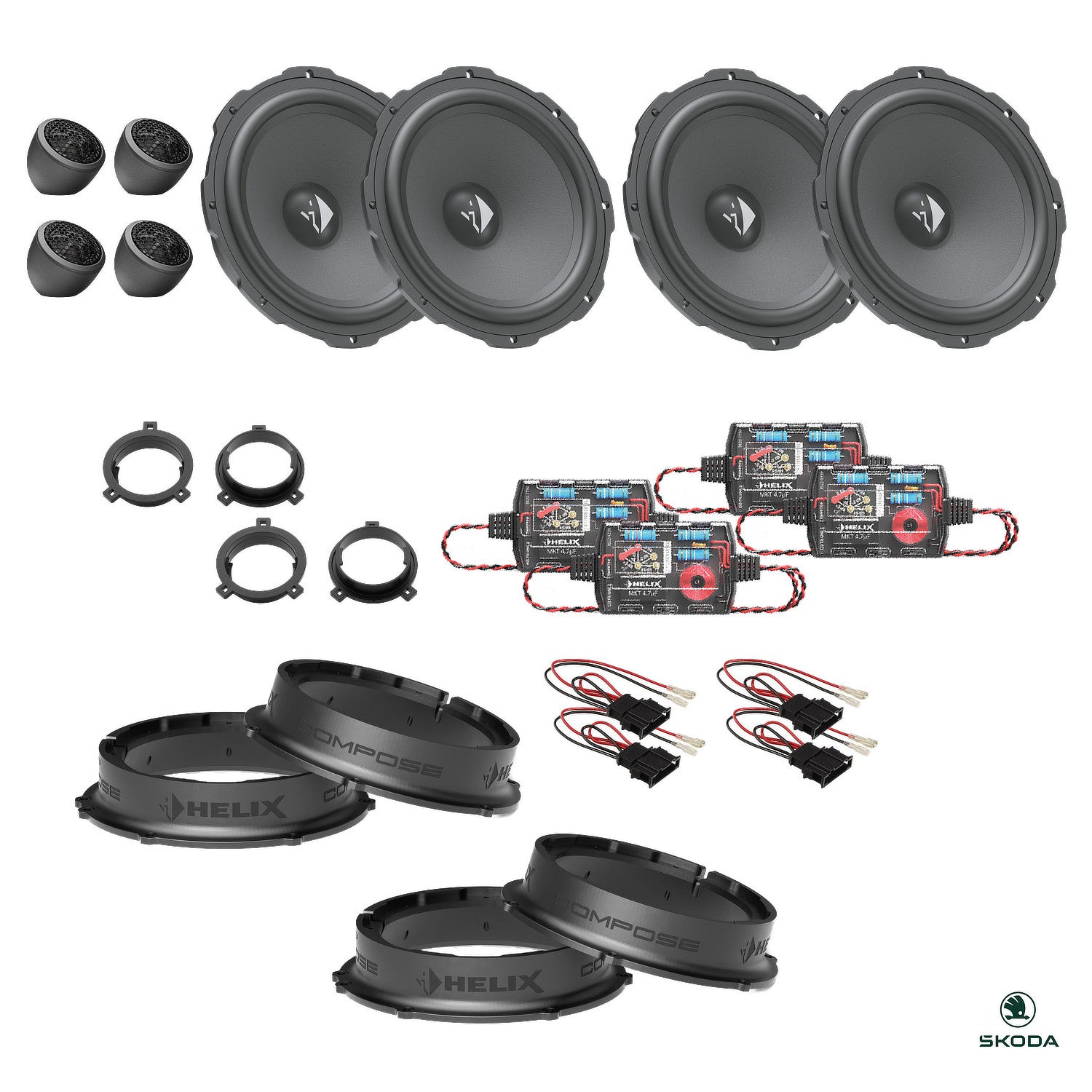 Skoda Kodiaq (2024-) - Speaker Upgrade Package | HELIX Ci3