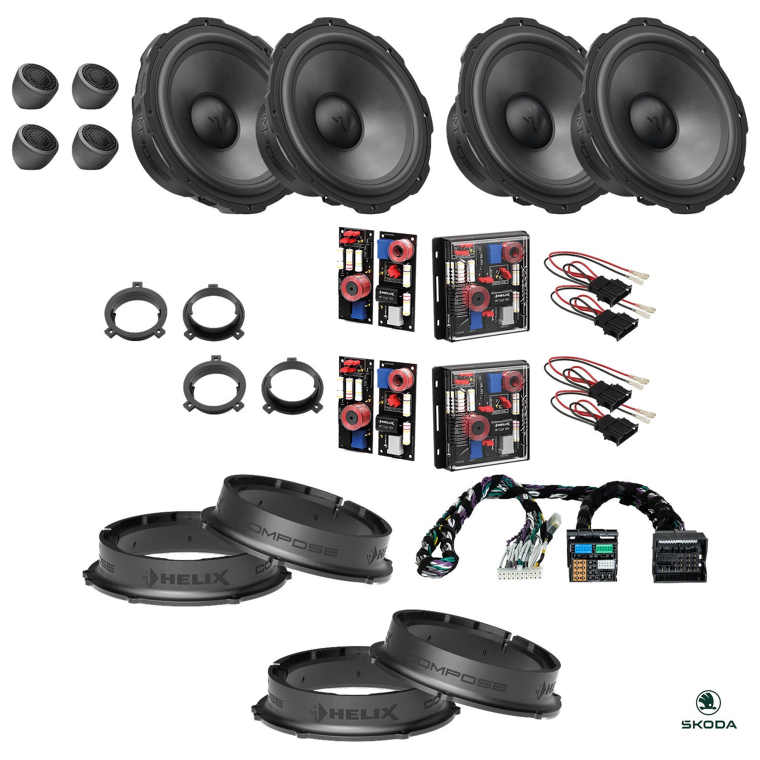 Skoda Kodiaq (2024-) - Speaker DSP Amplified Upgrade Package | HELIX Ci7