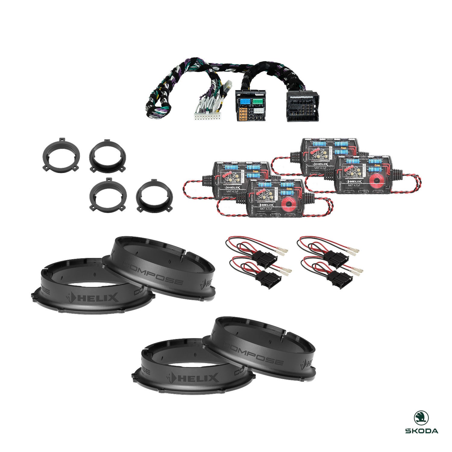 Skoda Kodiaq (2024-) - Speaker DSP Amplified Upgrade Package | HELIX Ci3
