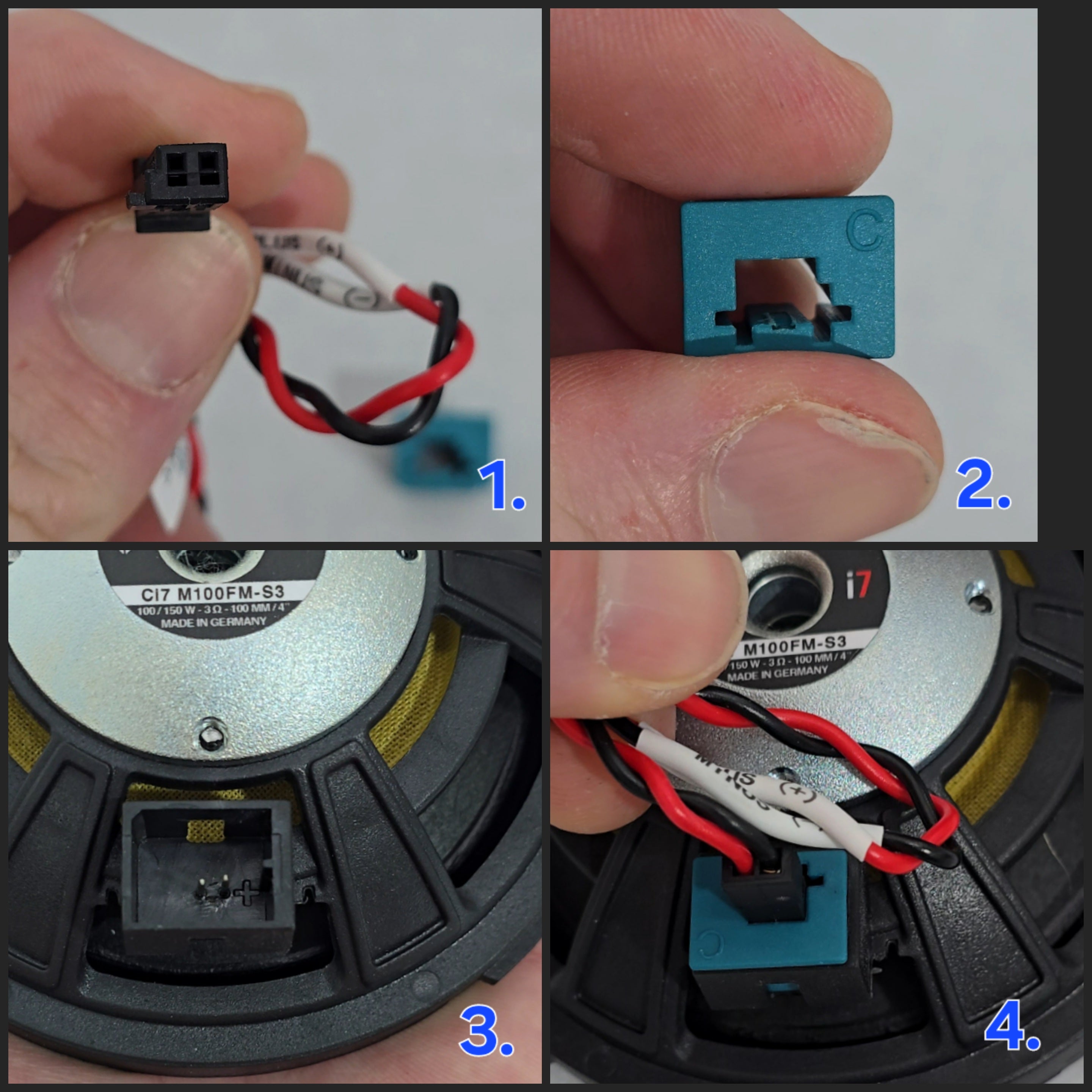 HELIX COMPOSE FlexConnect Inlay - OEM Wire To Midrange Speaker Inlay, Type A/B/C/D | 1 Pair