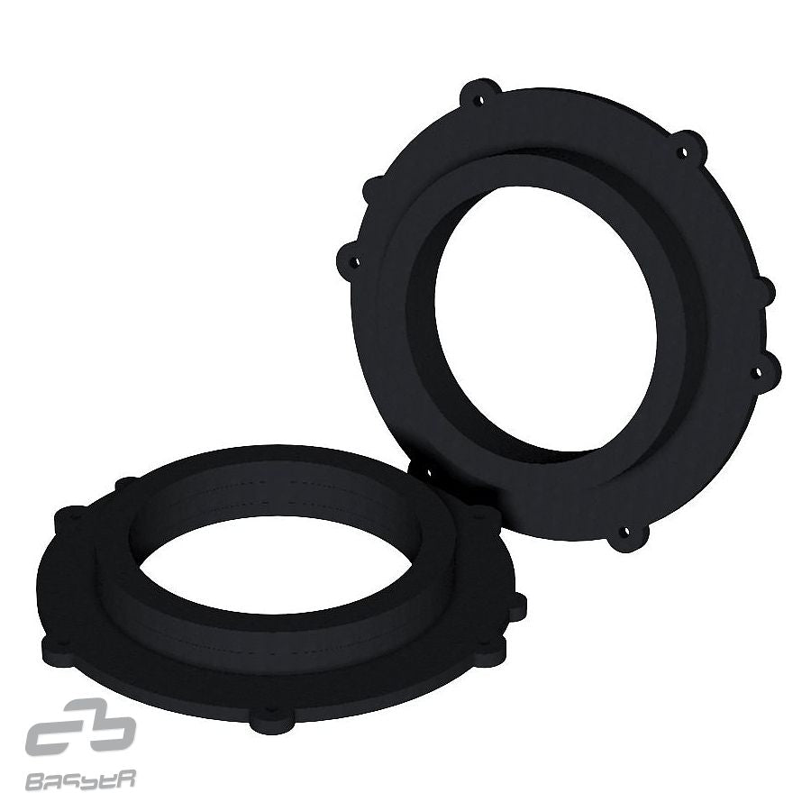 BASSER DMpors02 - 6.5" MDF Speaker Spacers To Fit Porsche Cayenne 3 & Macan (Front door)