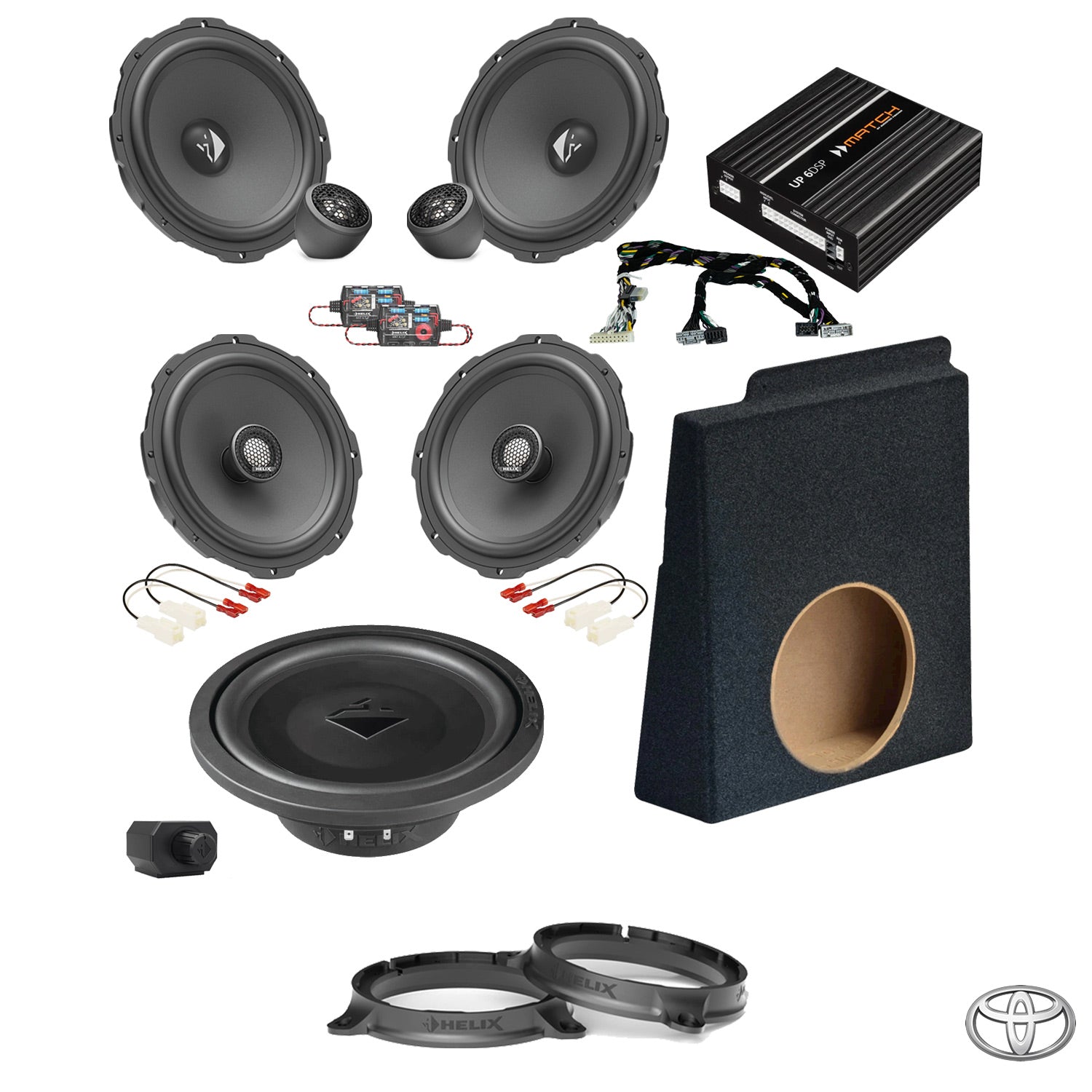 Toyota Hilux SR5 Dual Cab - Speaker & Subwoofer DSP Amplified Package | HELIX Ci3